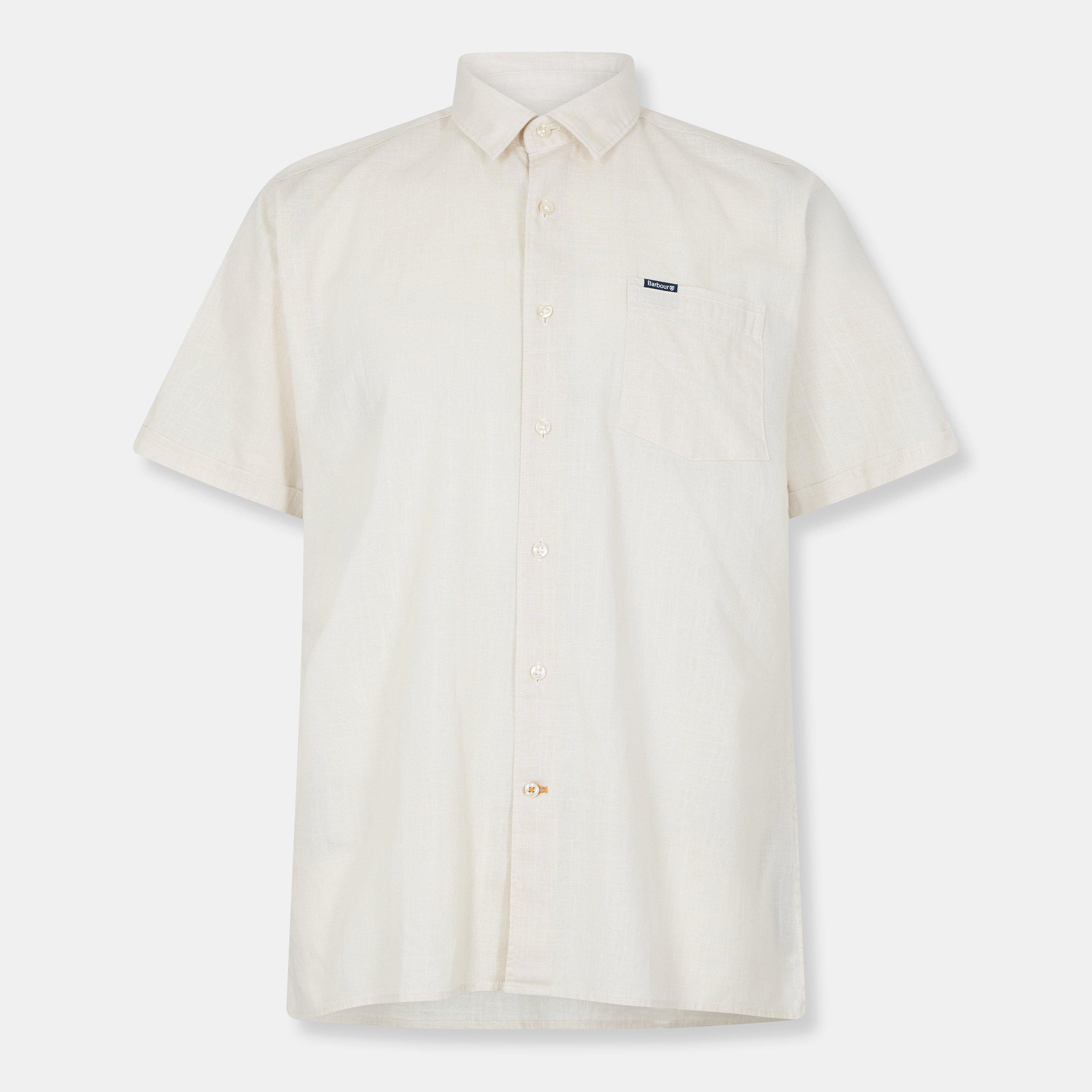Barbour Men's Pigment Short Sleeve Shirt - Oatmeal BE72 - M