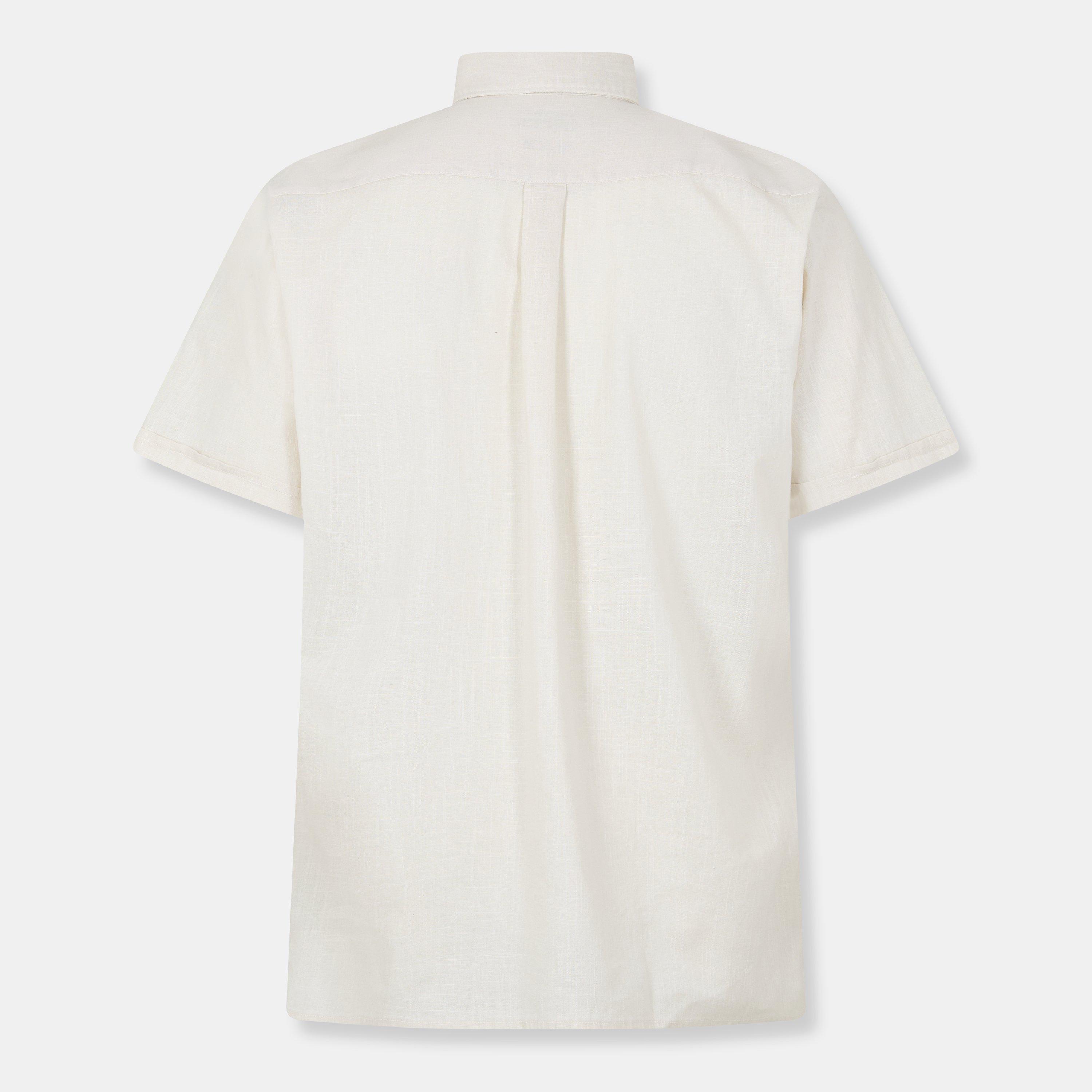 Oatmeal BE72 - Barbour - Men's Pigment Short-Sleeve Plain Shirt - 2