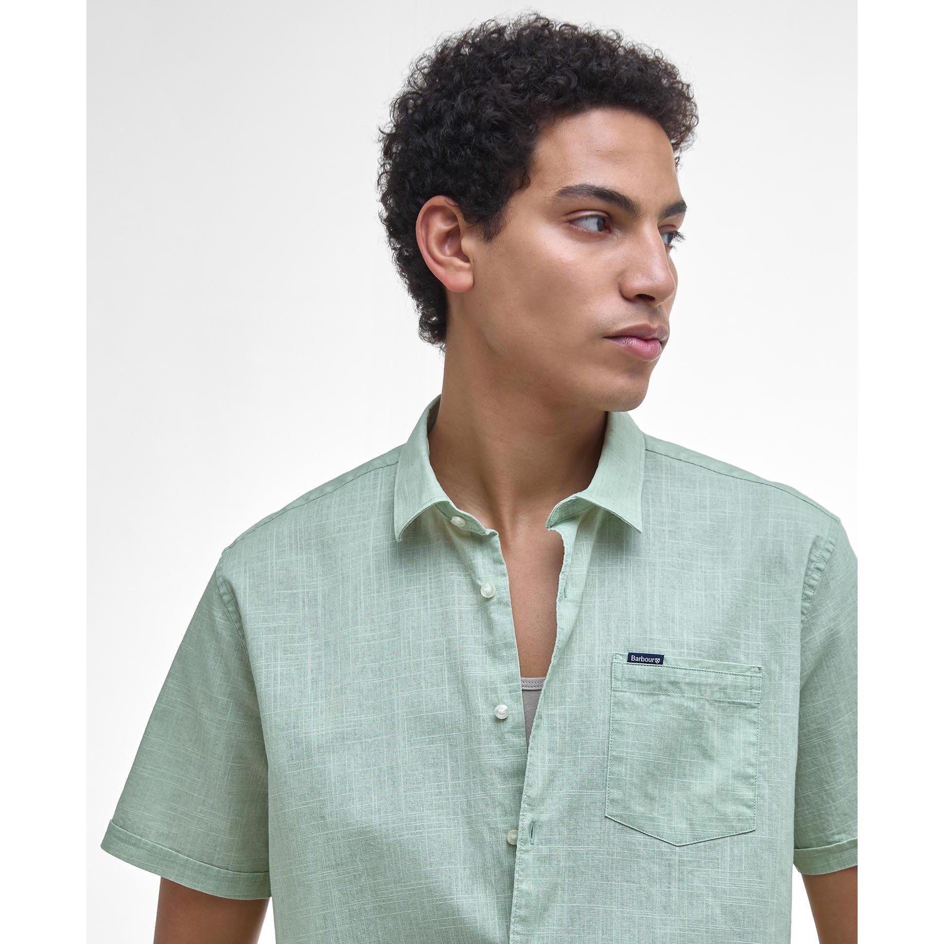 Seagrass - Barbour - Men's Pigment Short Sleeve Shirt - 4