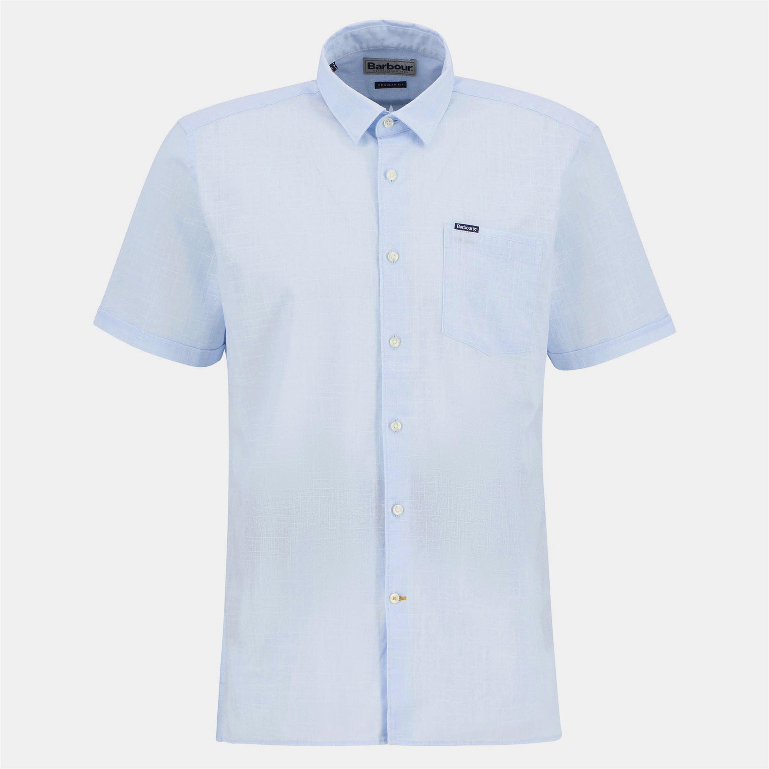 Bleached Blue - Barbour - Men's Pigment Short Sleeve Shirt - 1