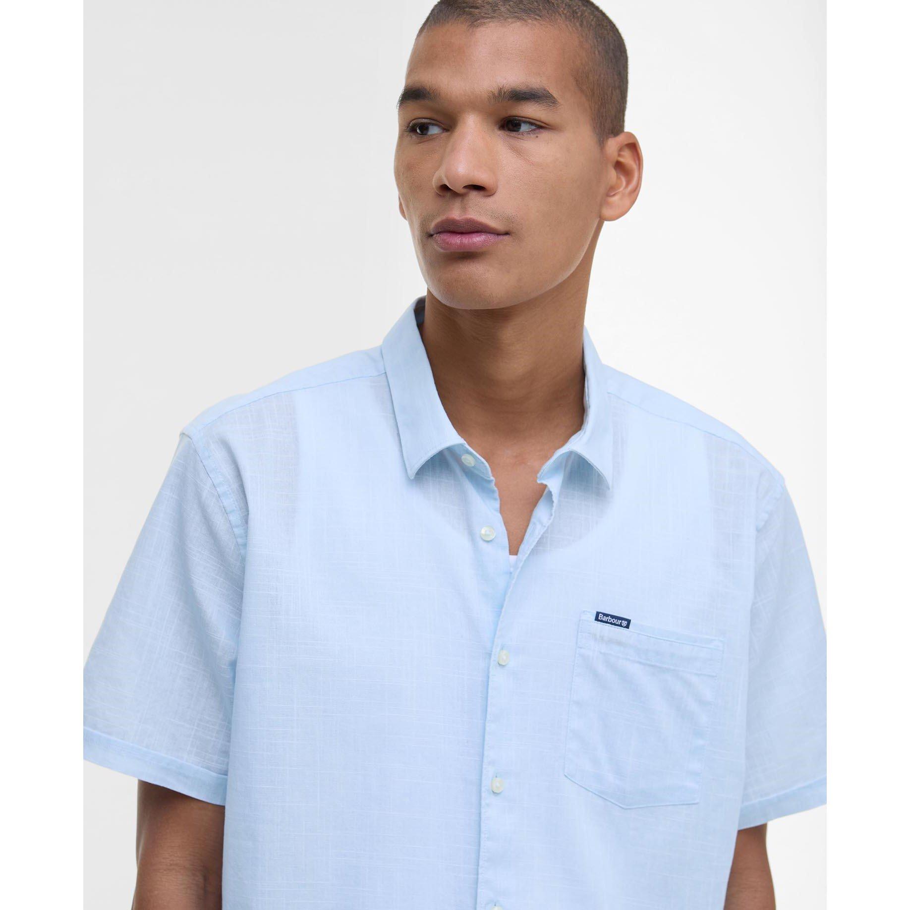 Bleached Blue - Barbour - Men's Pigment Short Sleeve Shirt - 3