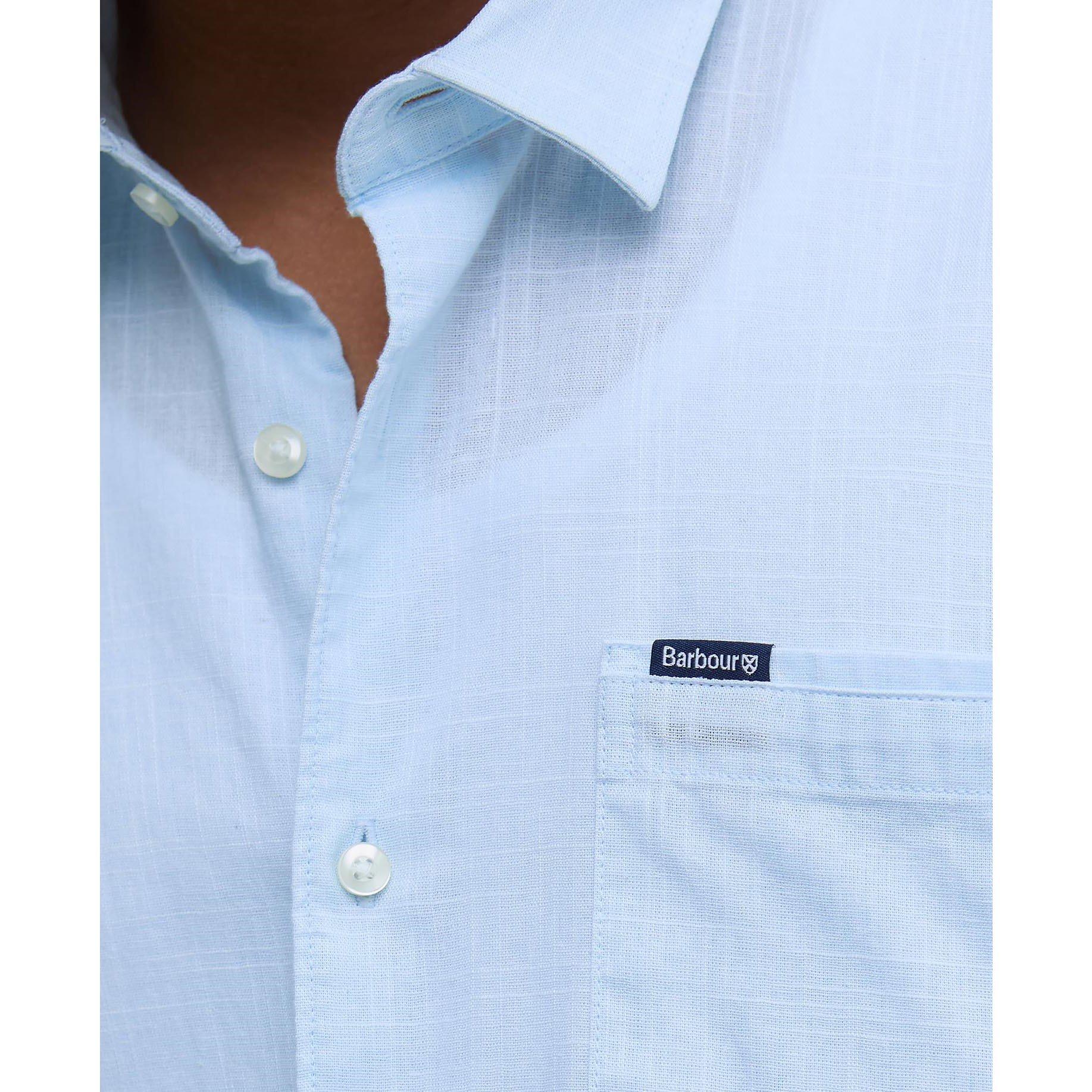 Bleached Blue - Barbour - Men's Pigment Short Sleeve Shirt - 4