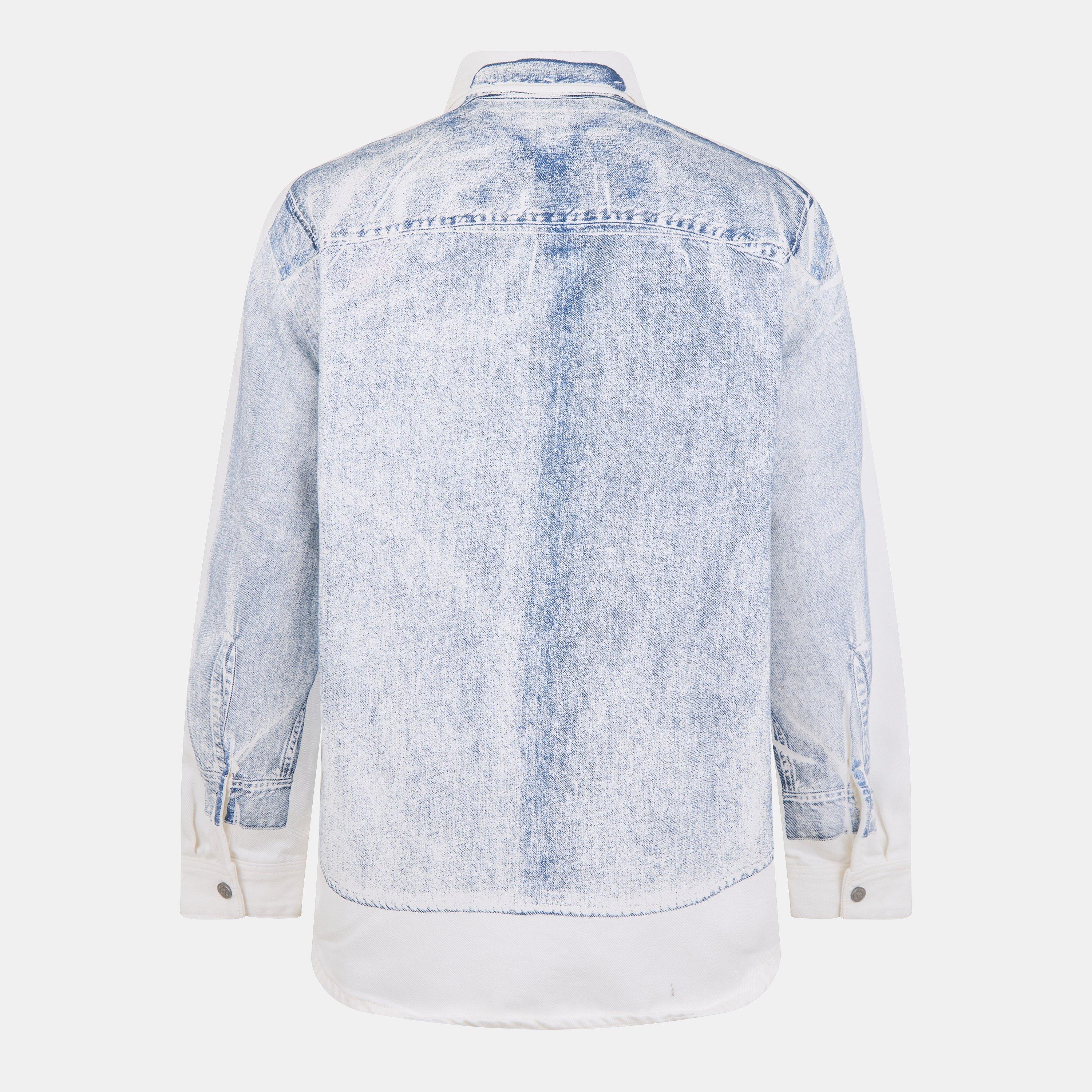 Blue Denim - Diesel - Men's Long-Sleeve Plain Shirt - 2