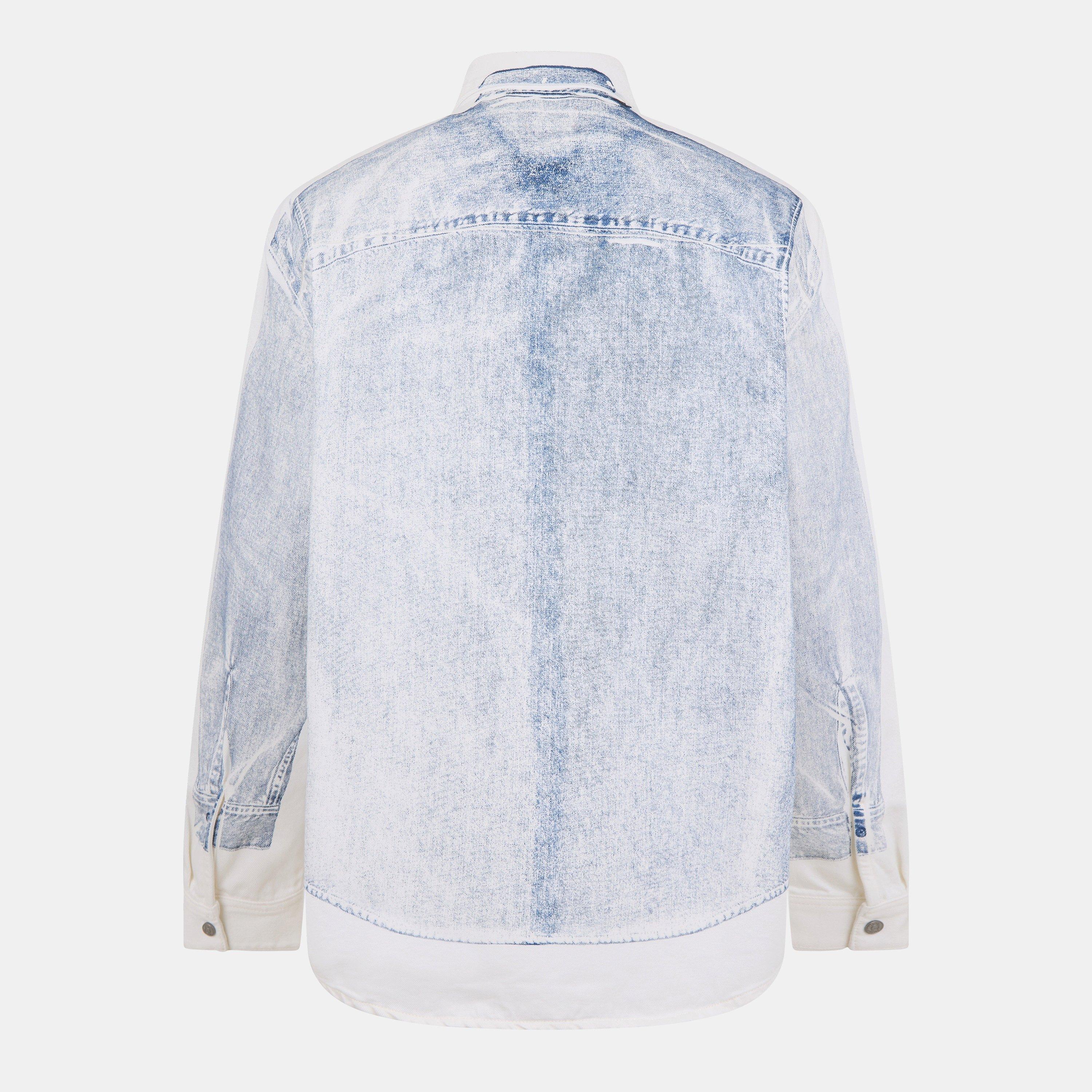 Blue Denim - Diesel - Men's Long Sleeve Plain Shirt - 2