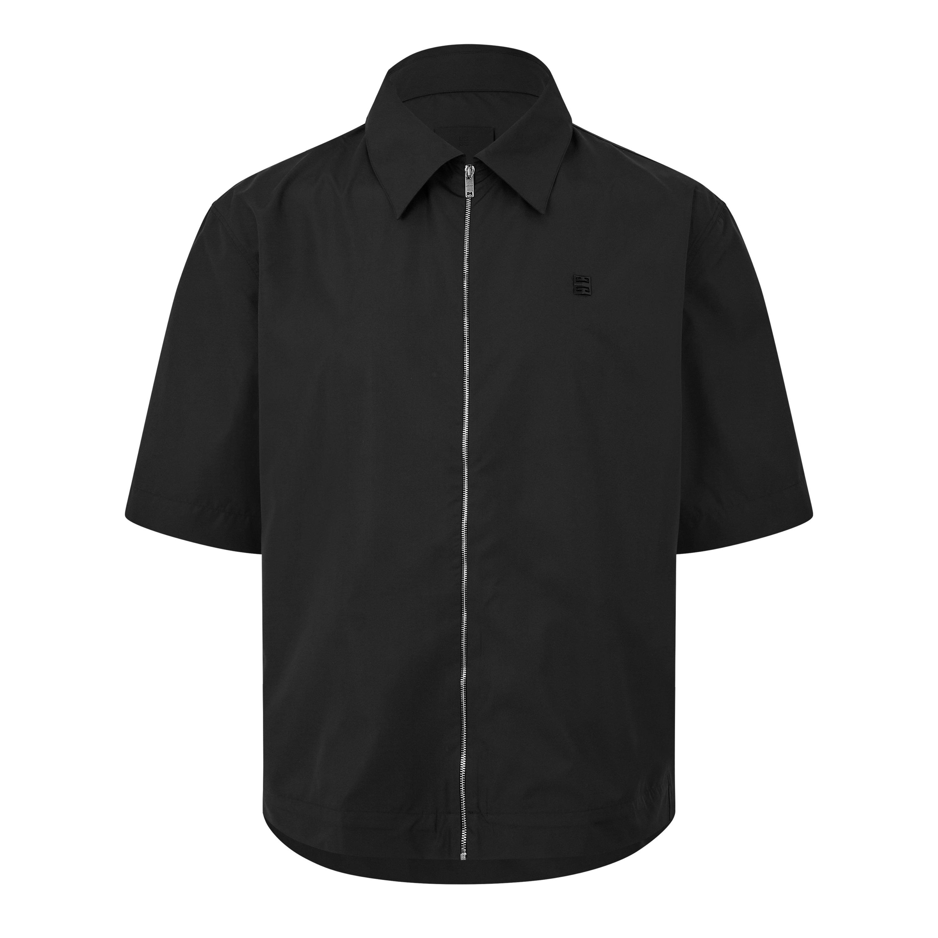 Black - GIVENCHY - Short Sleeved Zip Shirt - 1