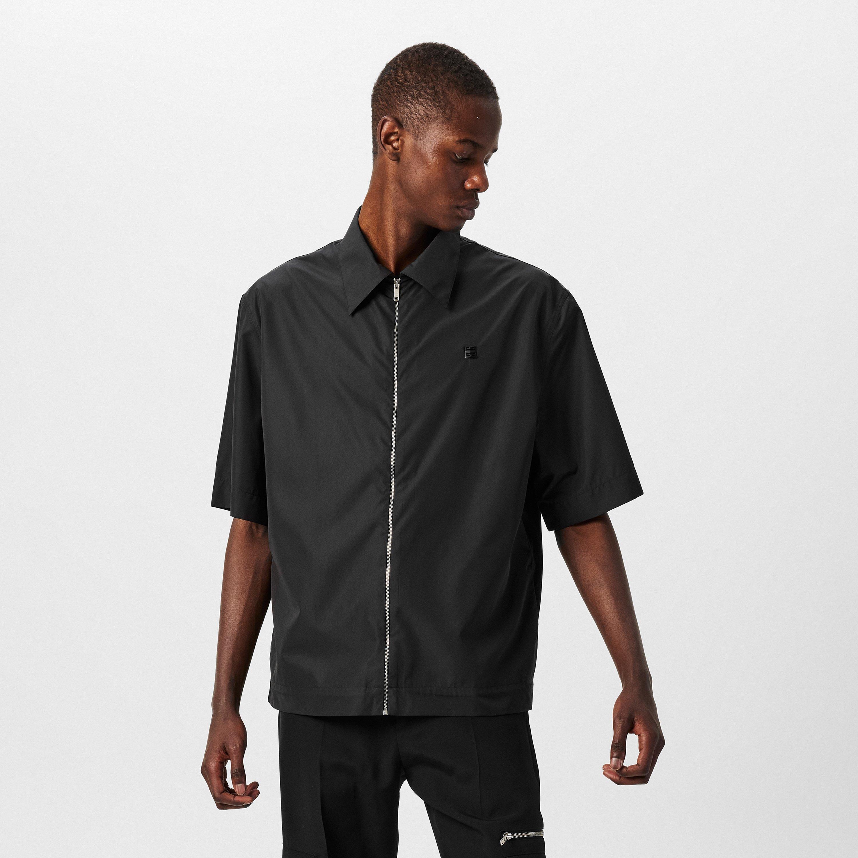 Black - GIVENCHY - Short Sleeved Zip Shirt - 3