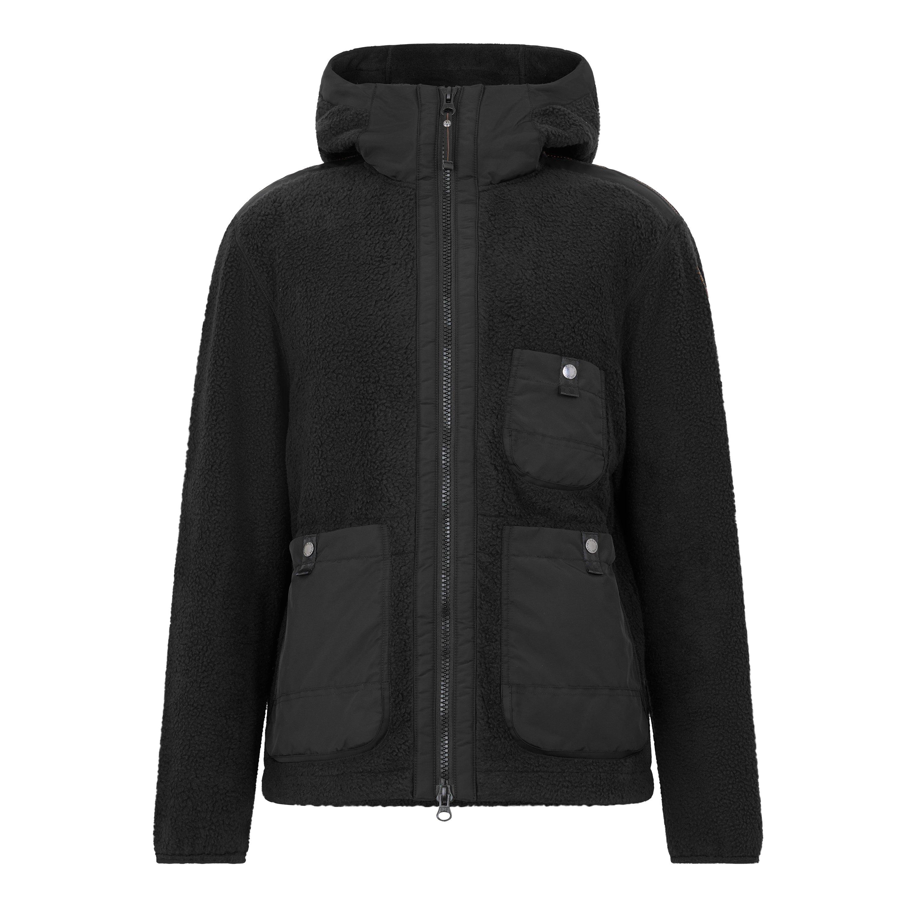 Parajumpers Men's Sherpa Hood Full-Zip Fleece Top Black Large - Image 3