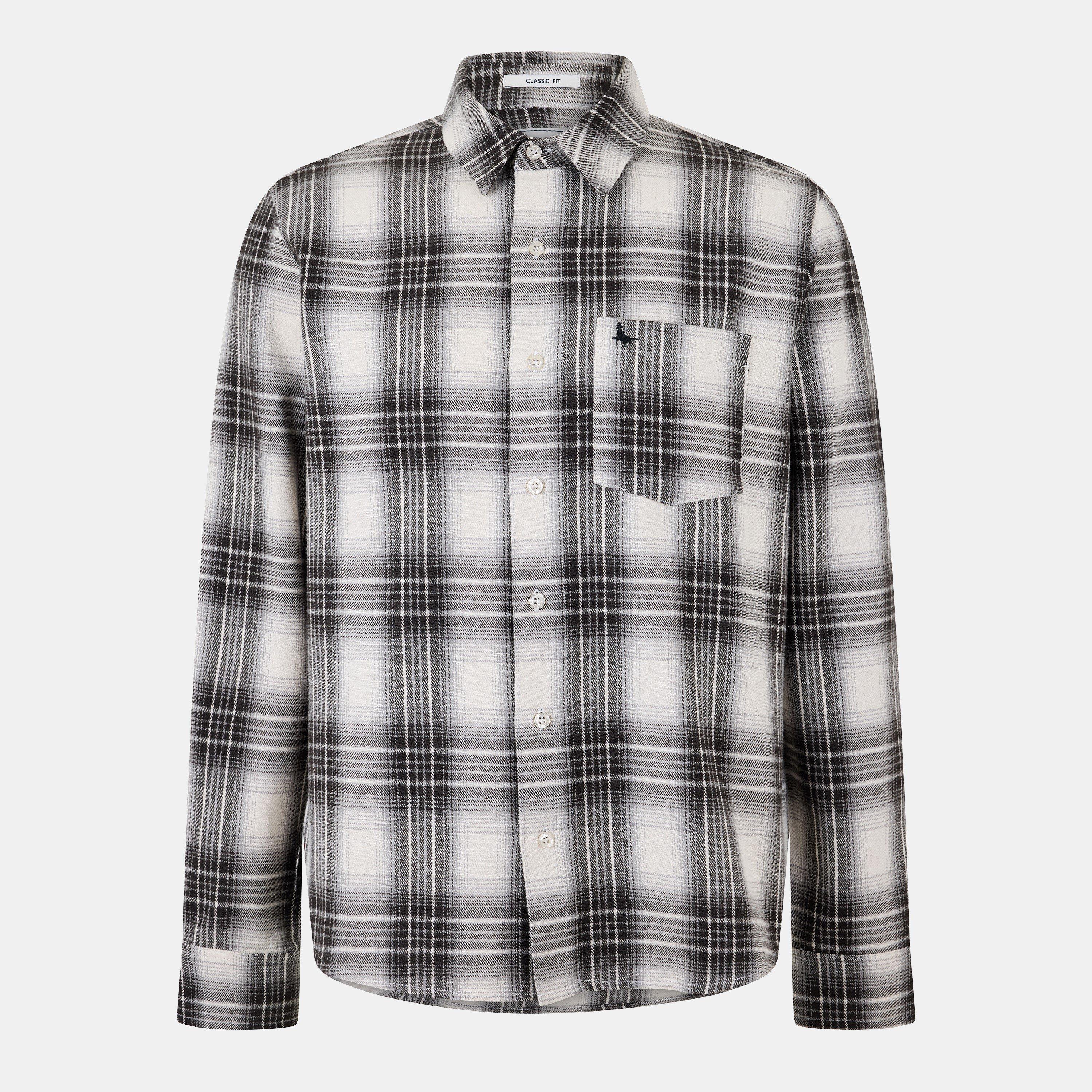Off-White - Jack Wills - Men's Cotswold Long Sleeve Patterned Shirt - 1