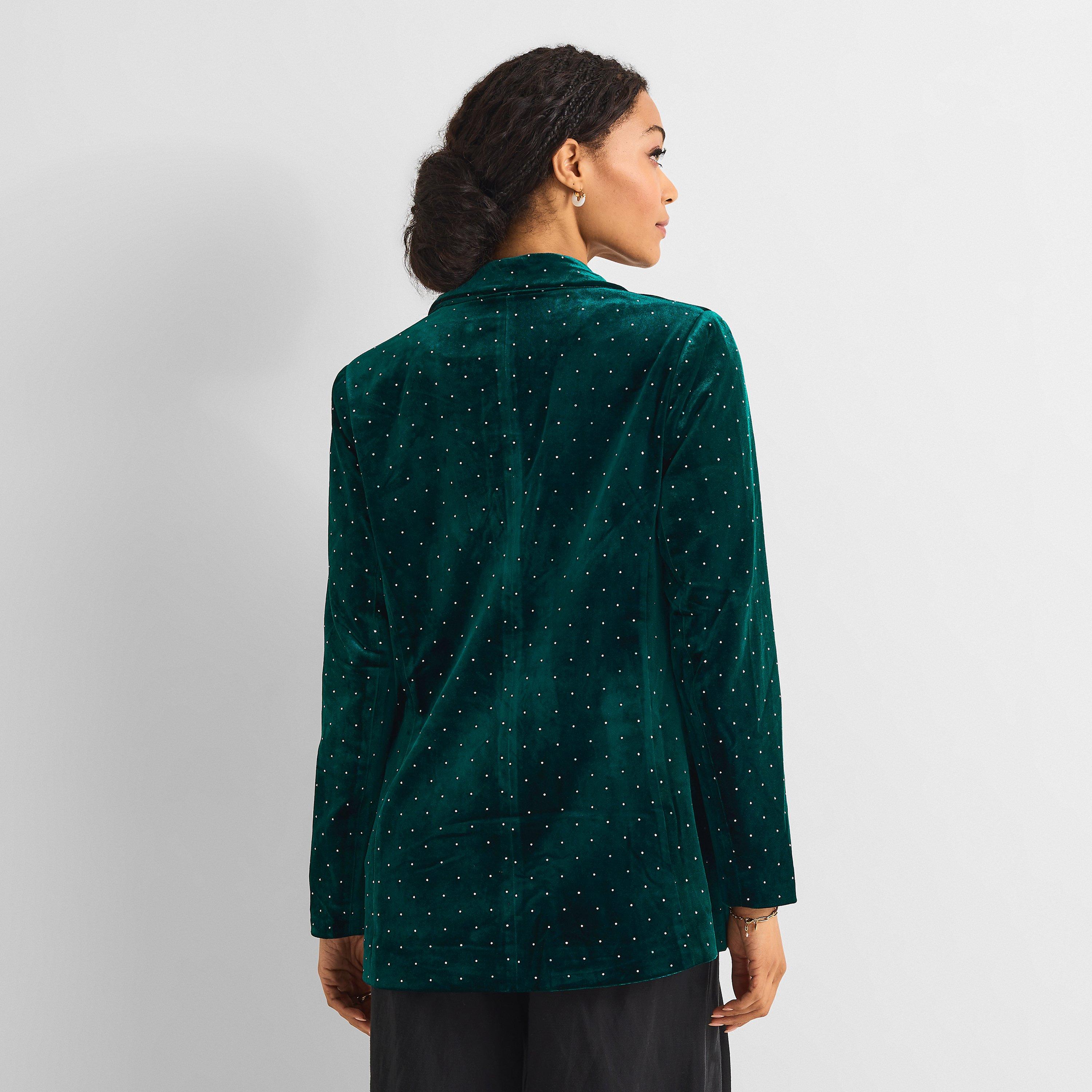 Emerald - Never Fully Dressed - Women's Velvet Blazer - 4