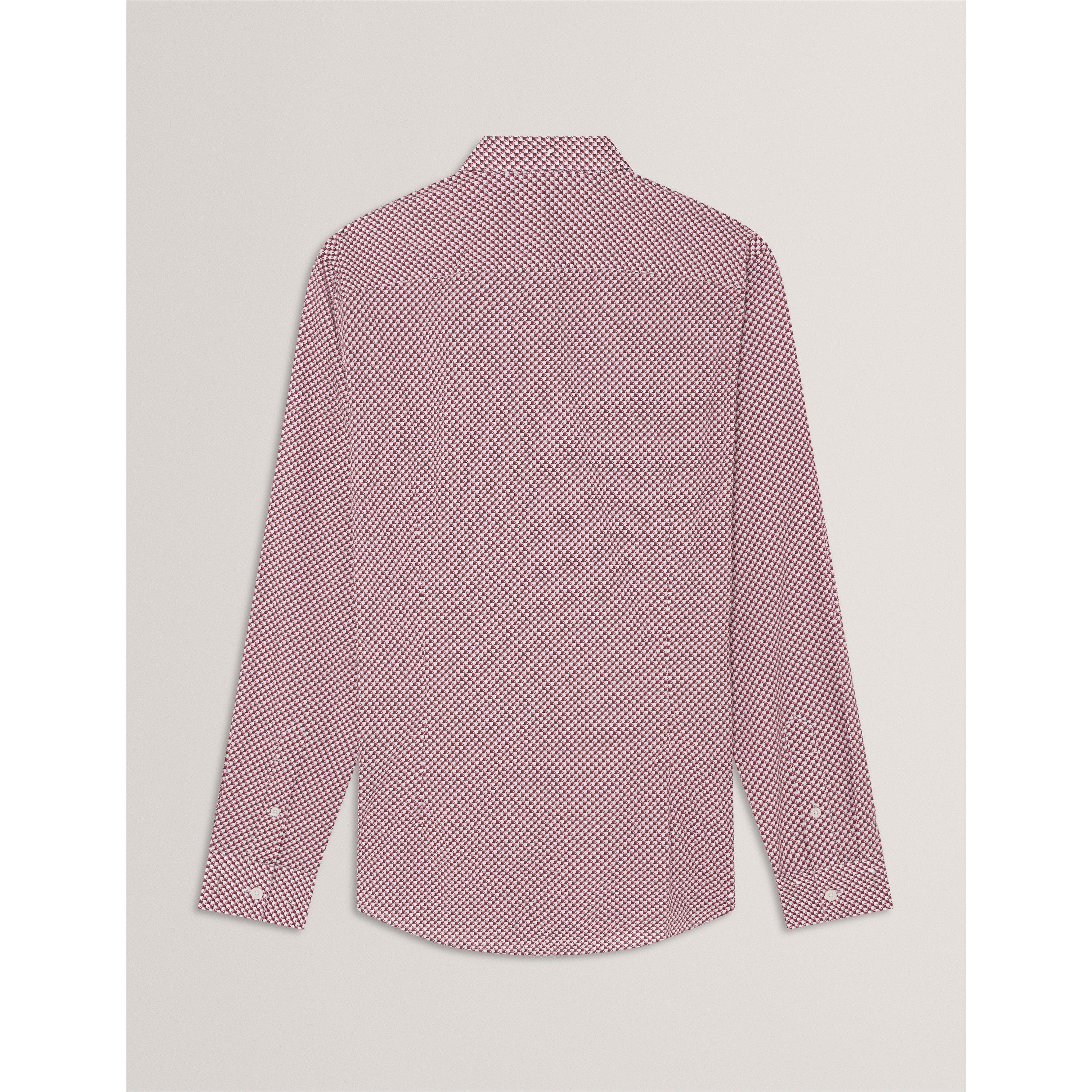 White - Ted Baker - Men's Long Sleeve Patterned Shirt - 2