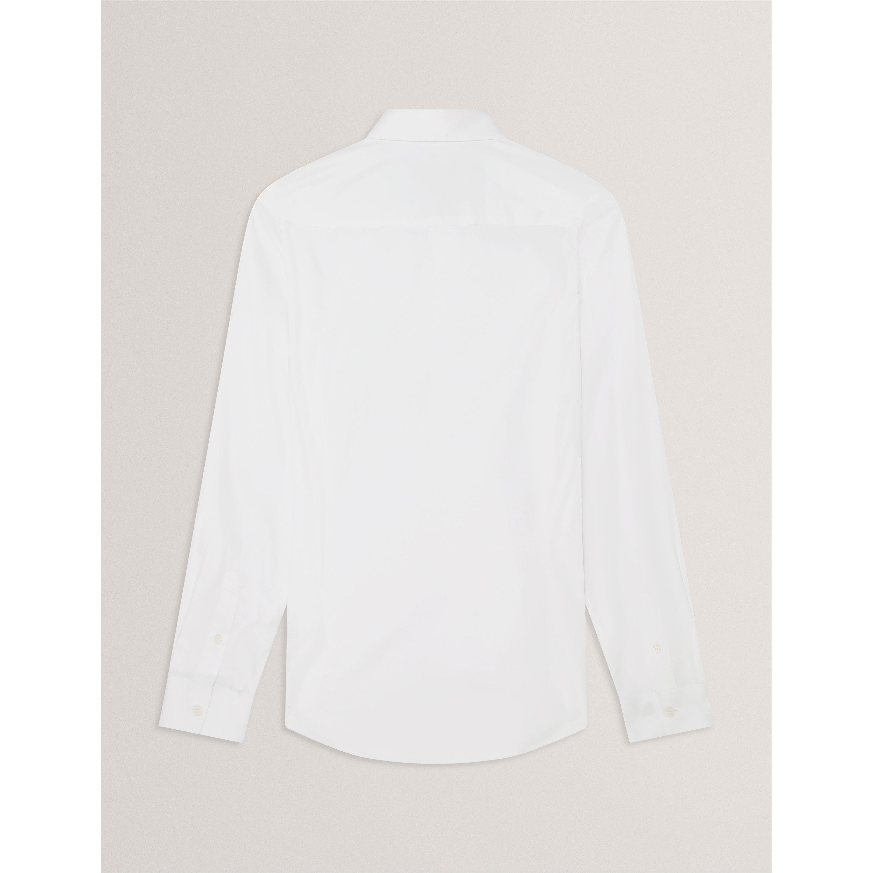 White - Ted Baker - Mens Long-Sleeve Cotton Shirt - 2