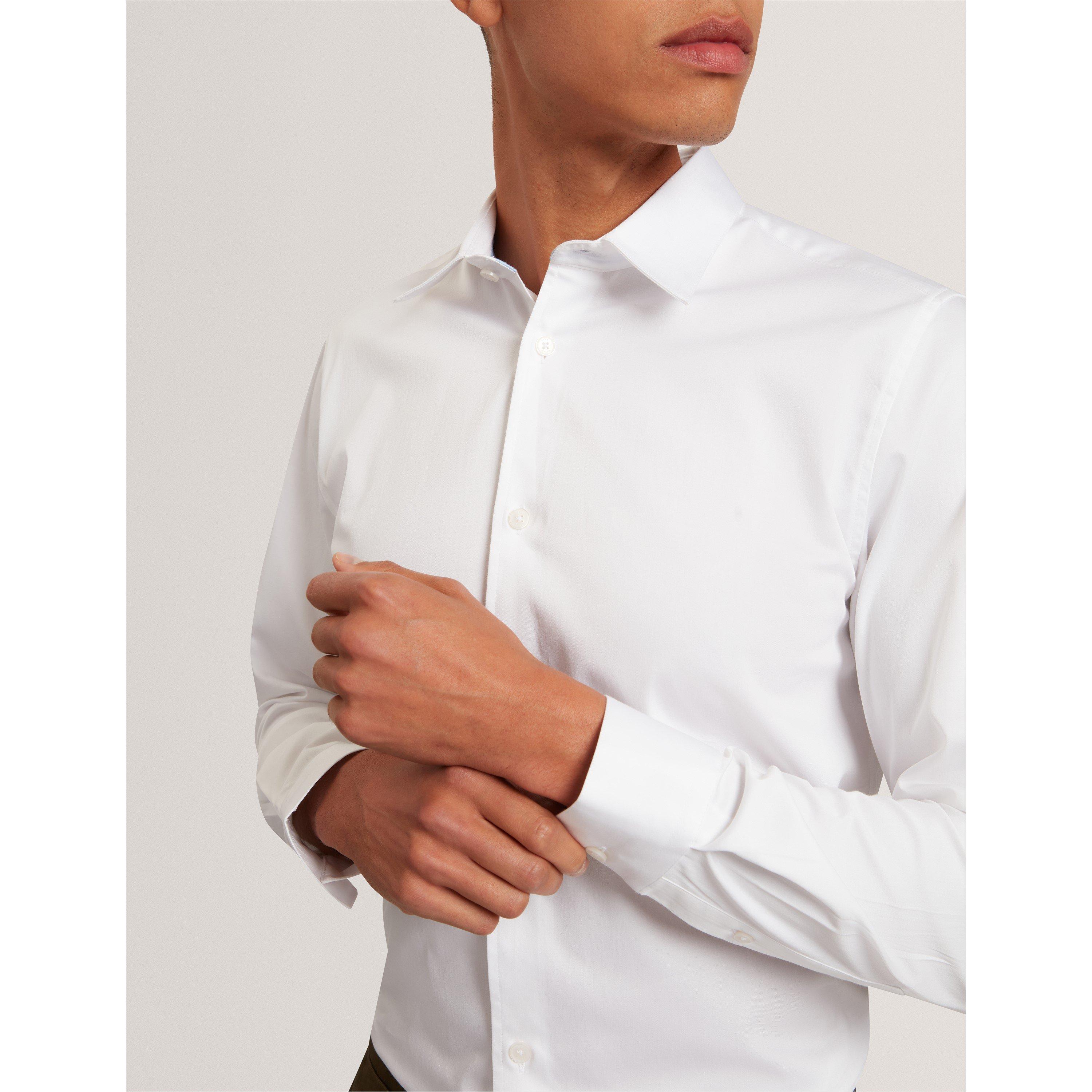 White - Ted Baker - Mens Long-Sleeve Cotton Shirt - 5