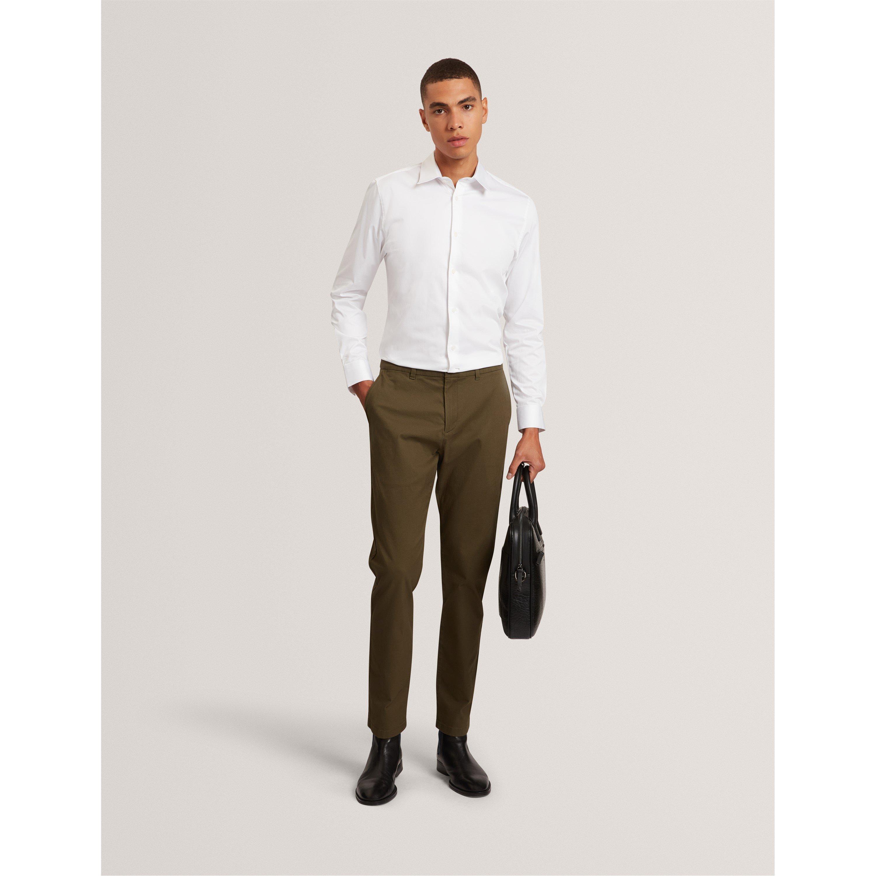 White - Ted Baker - Mens Long-Sleeve Cotton Shirt - 6