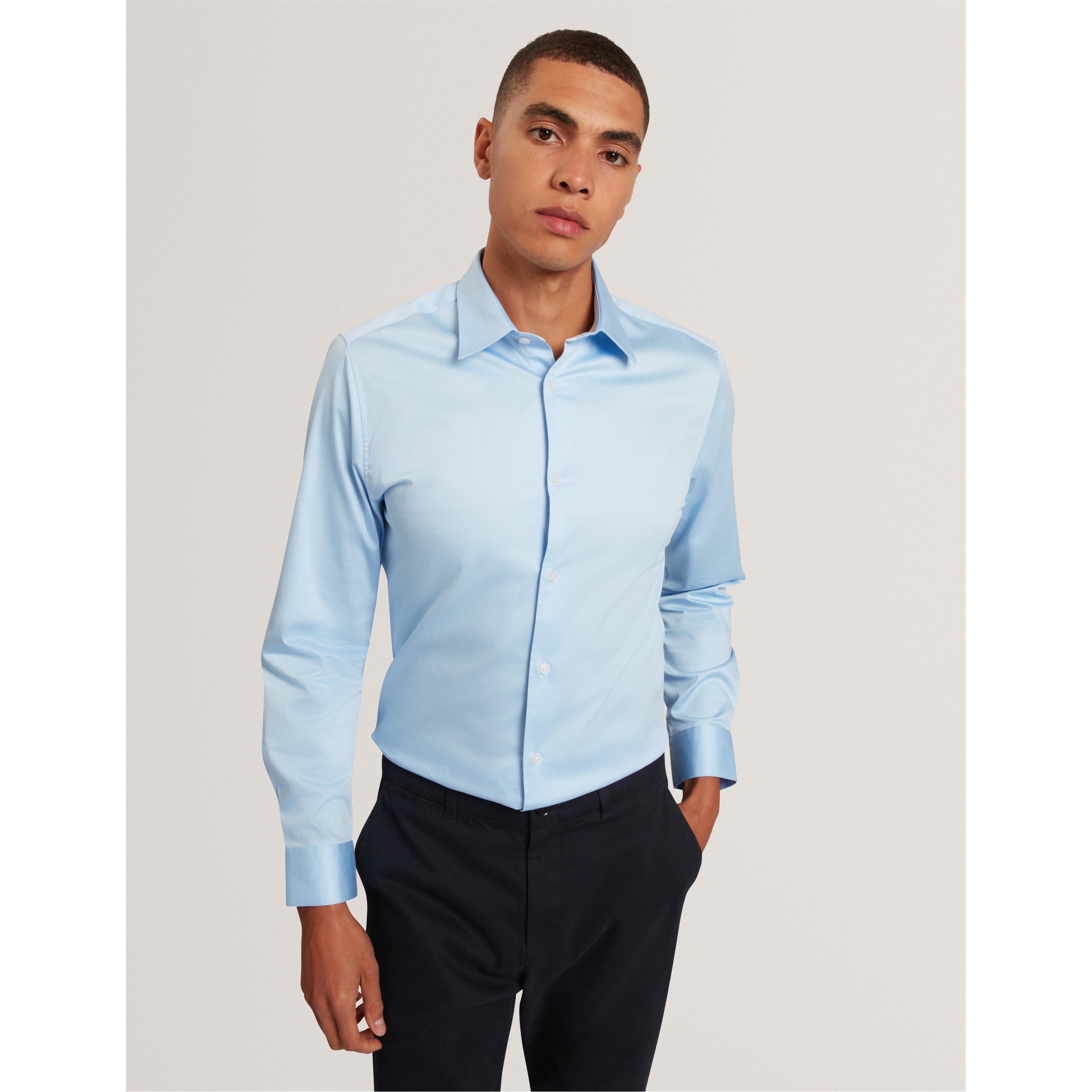 Pl Bleu - Ted Baker - Men's Long-Sleeve Cotton Oxford Shirt - 3