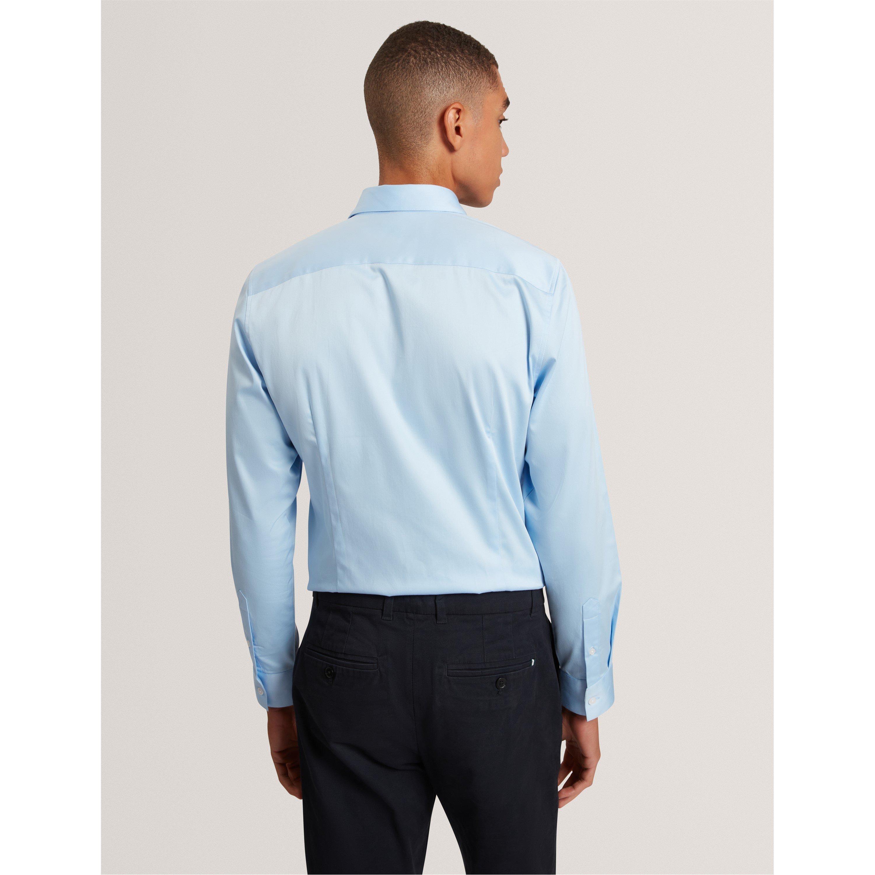 Pl Bleu - Ted Baker - Men's Long-Sleeve Cotton Oxford Shirt - 4