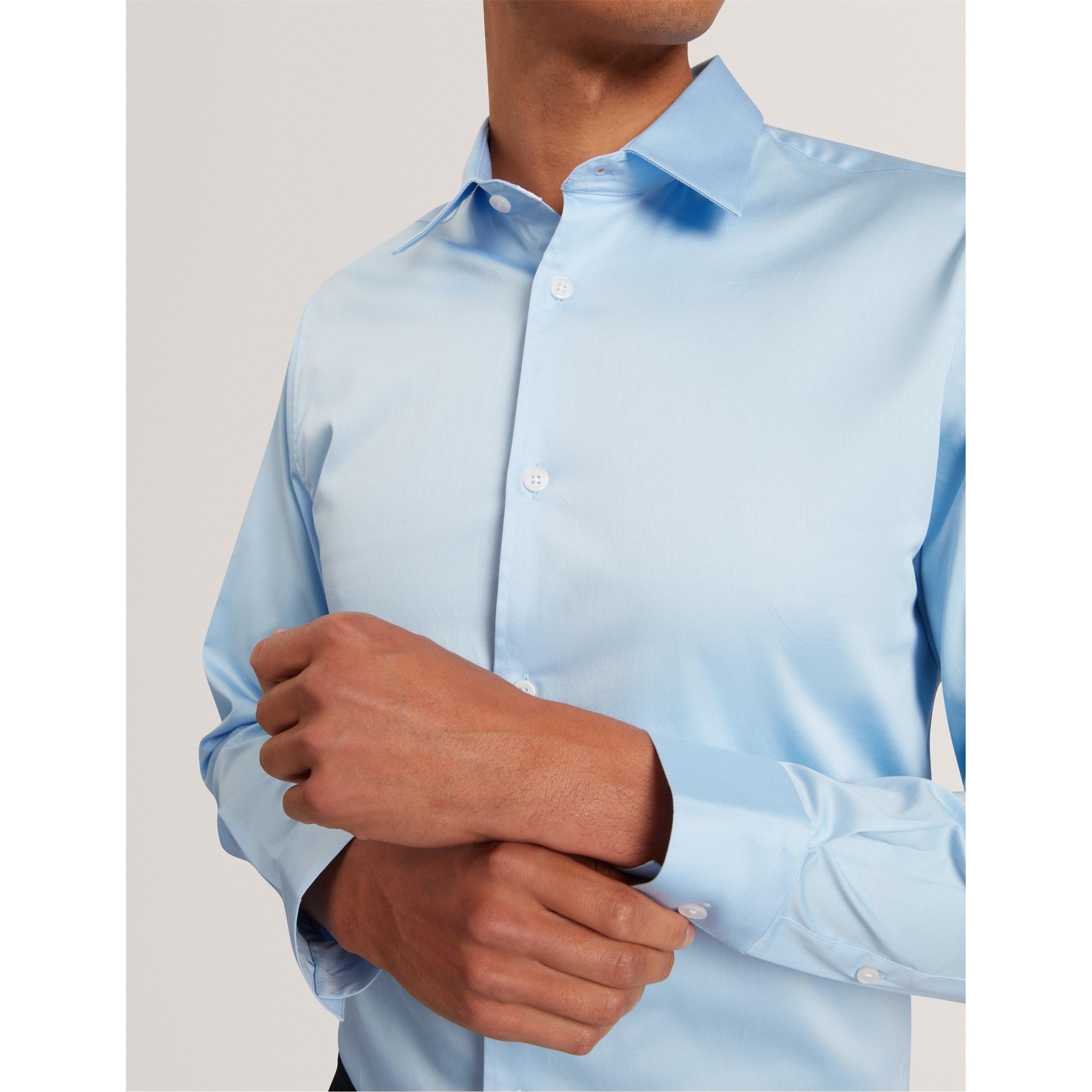 Pl Bleu - Ted Baker - Men's Long-Sleeve Cotton Oxford Shirt - 5