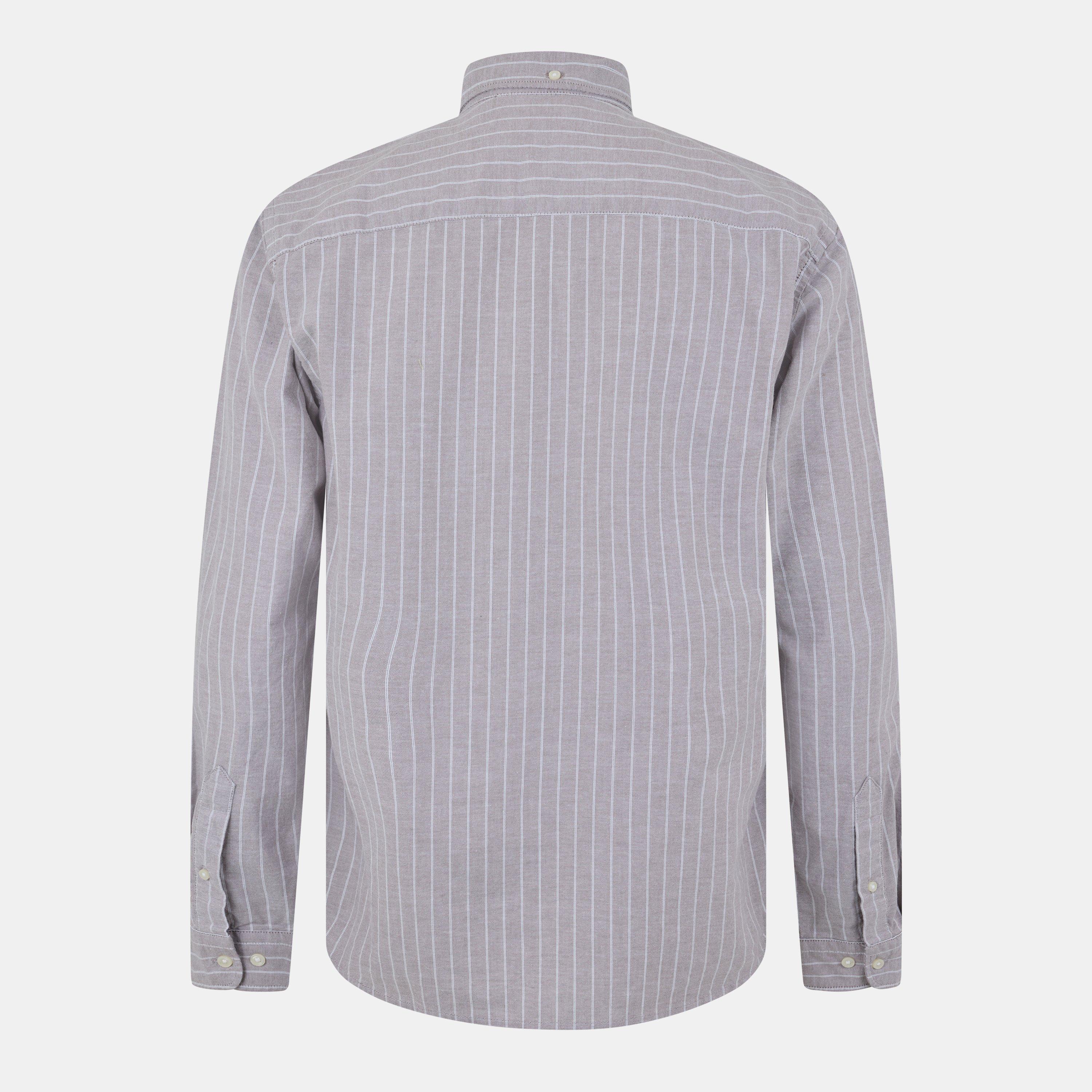 Feather Gray - Jack and Jones - Men's Brook Long-Sleeve Oxford Shirt - 2