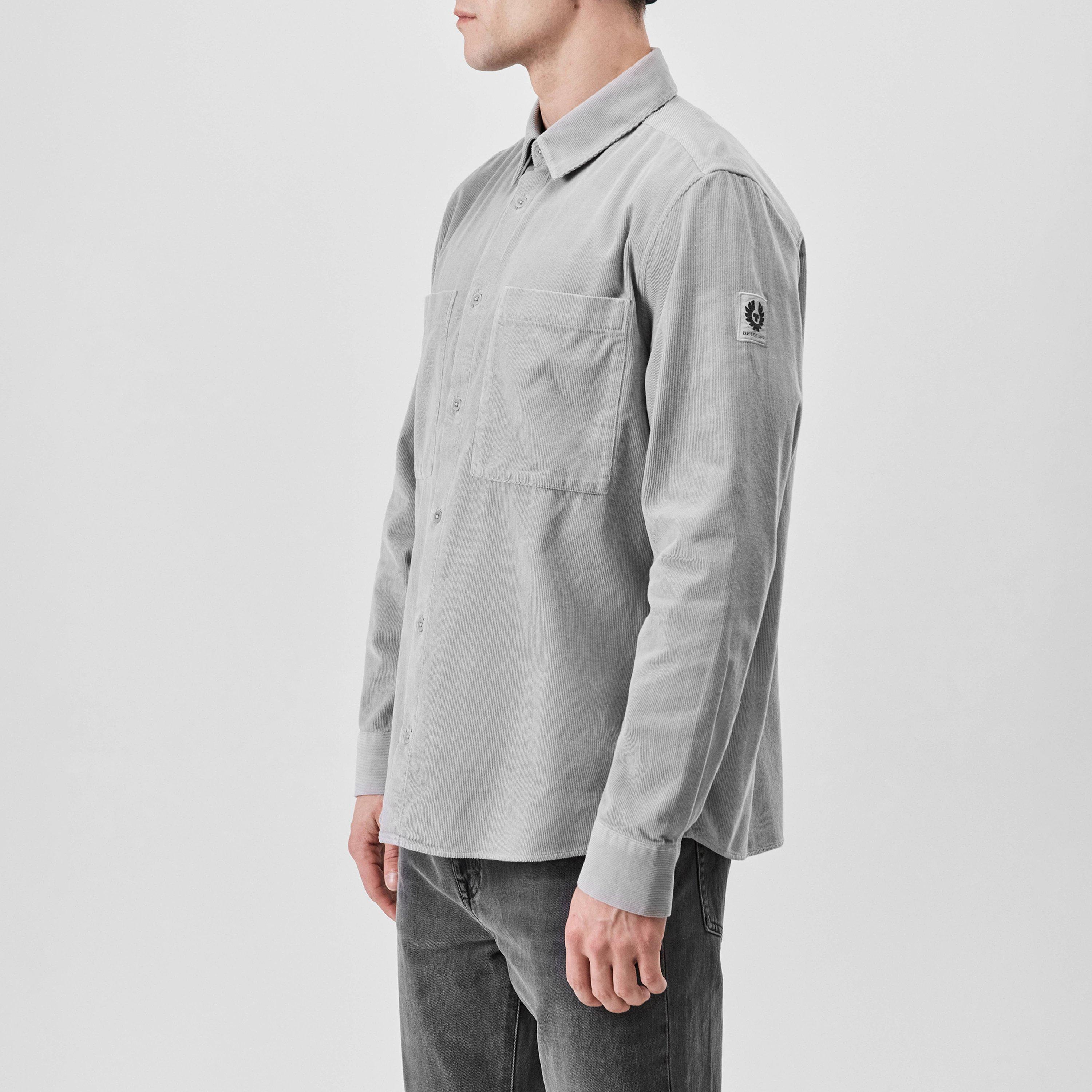 Chrome Grey - Belstaff - Men's Foundry Short-Sleeve Plain Shirt - 2