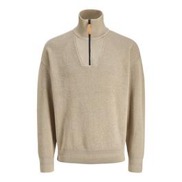 Jack and Jones JJ Half Zip Knit Mens