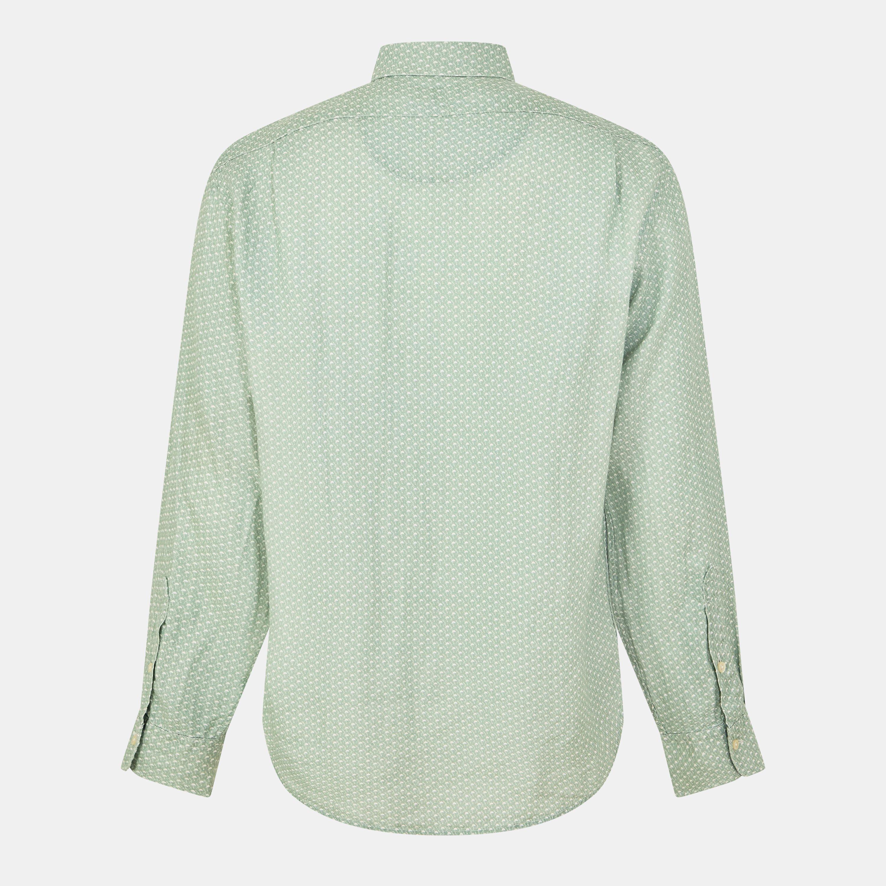 Green Hat - Polo Ralph Lauren - Custom Fit Mallet-Print Linen Shirt - 2