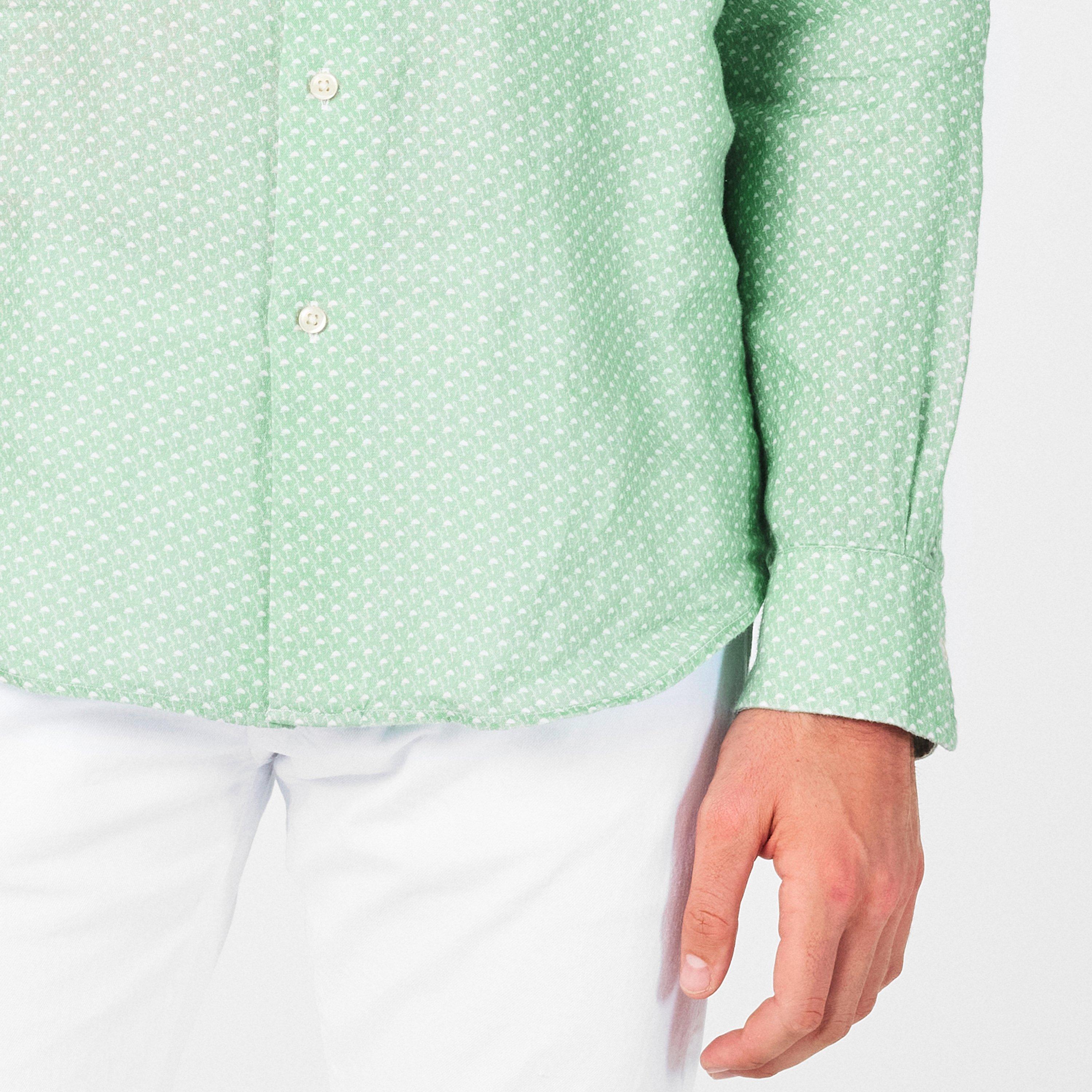 Green Hat - Polo Ralph Lauren - Custom Fit Mallet-Print Linen Shirt - 5