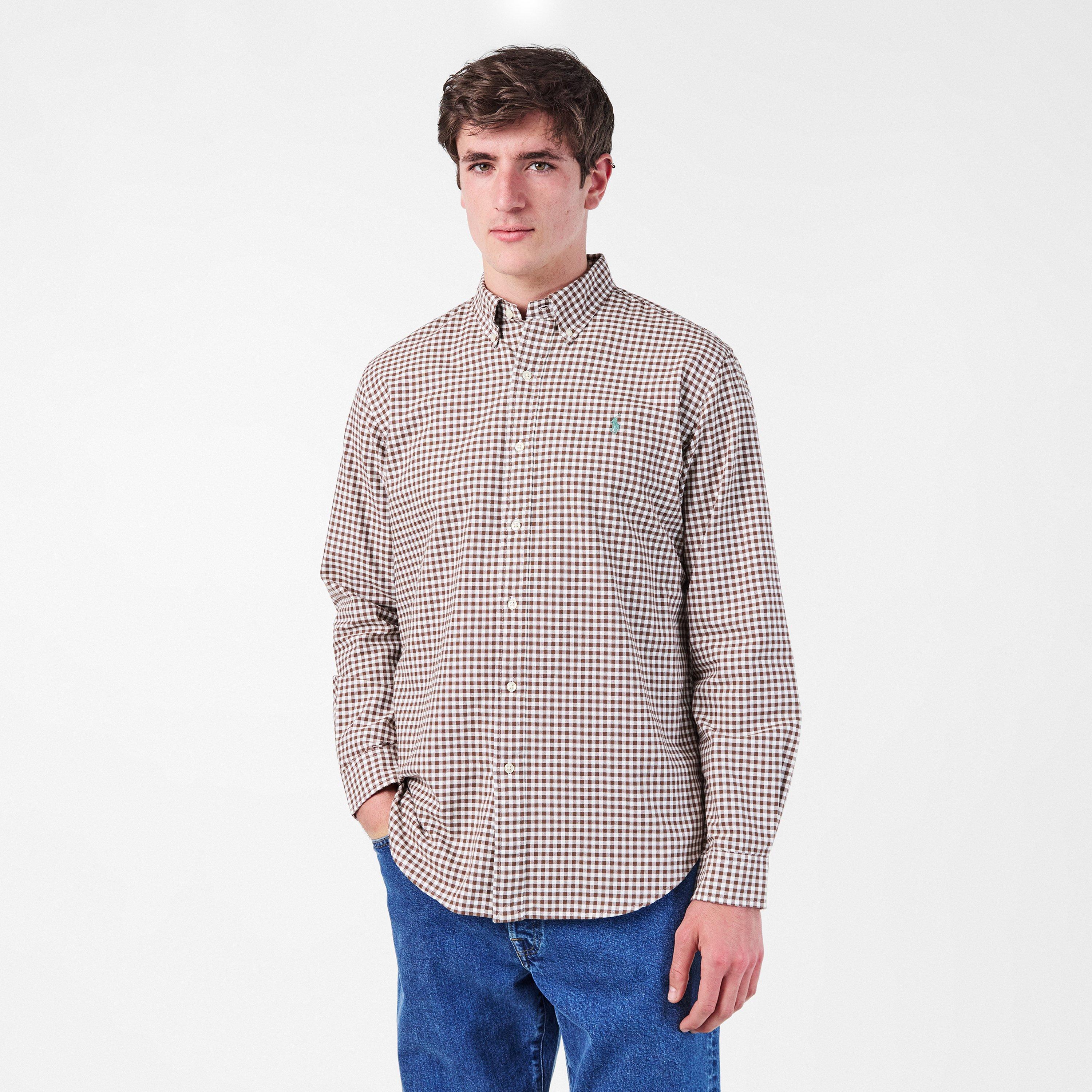 Fall Brown - Polo Ralph Lauren - Men's Ox Lined Long-Sleeve Patterned Shirt - 3