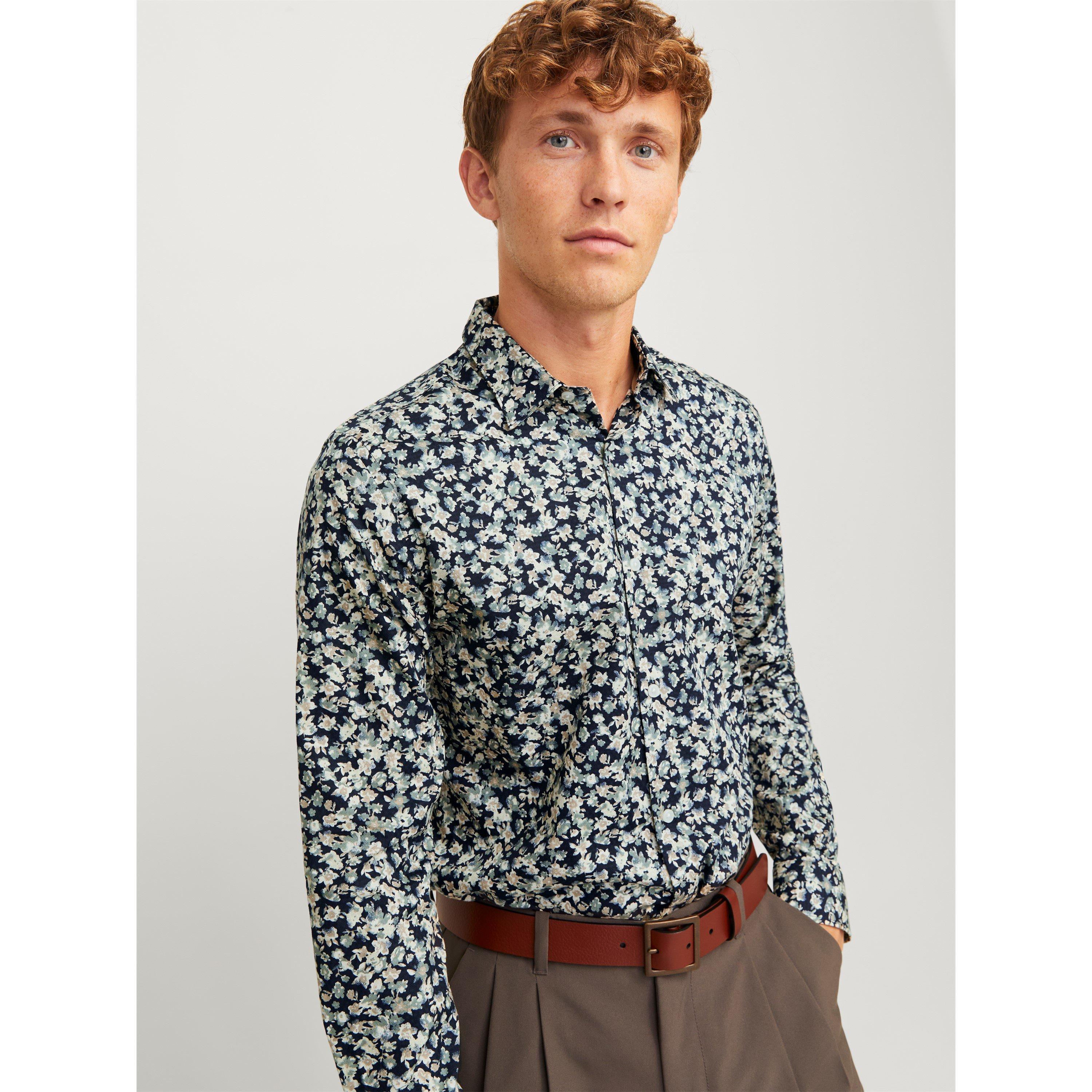 Tidal Foam - Jack and Jones - Print Short-Sleeve Oxford Shirt - 4