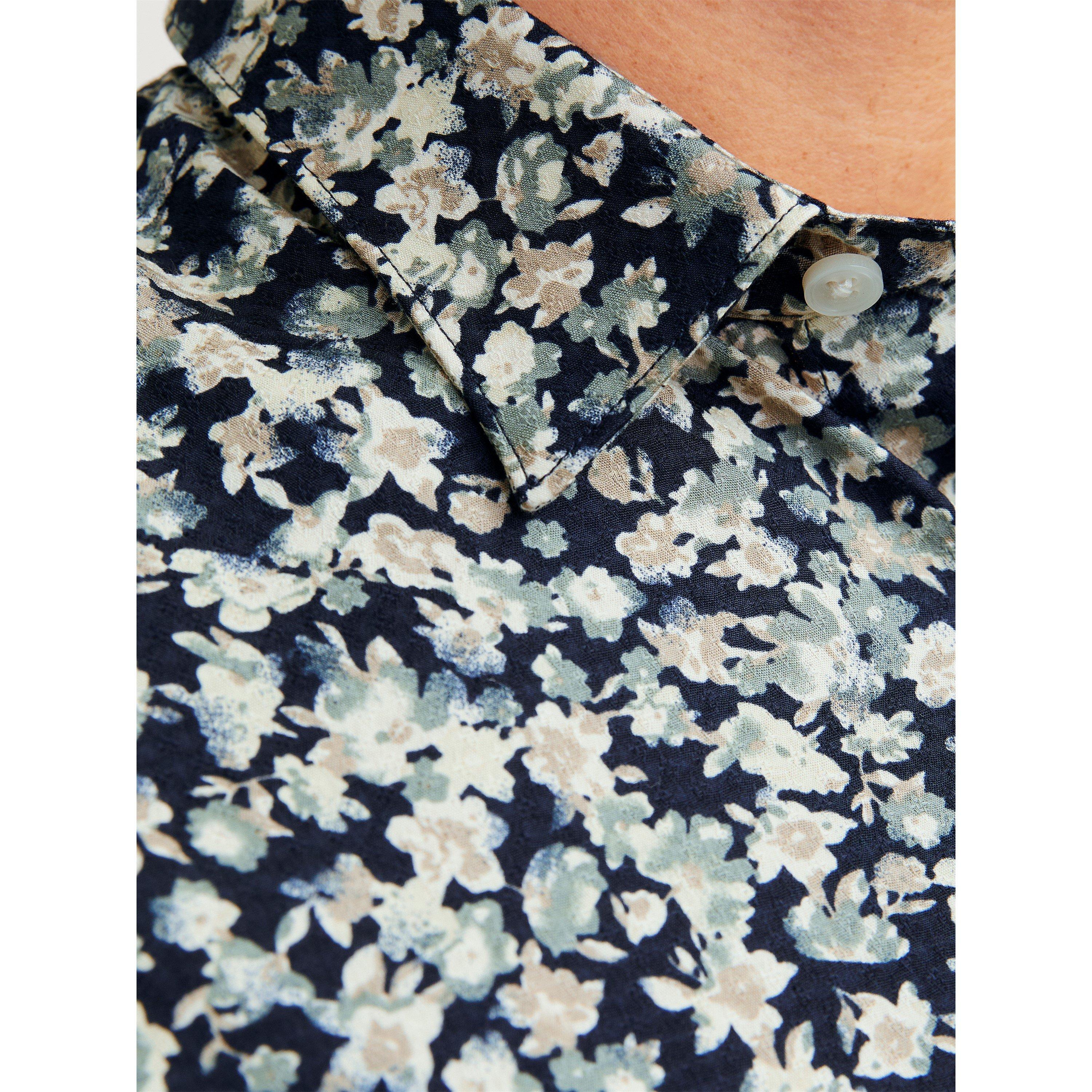 Tidal Foam - Jack and Jones - Print Short-Sleeve Oxford Shirt - 6