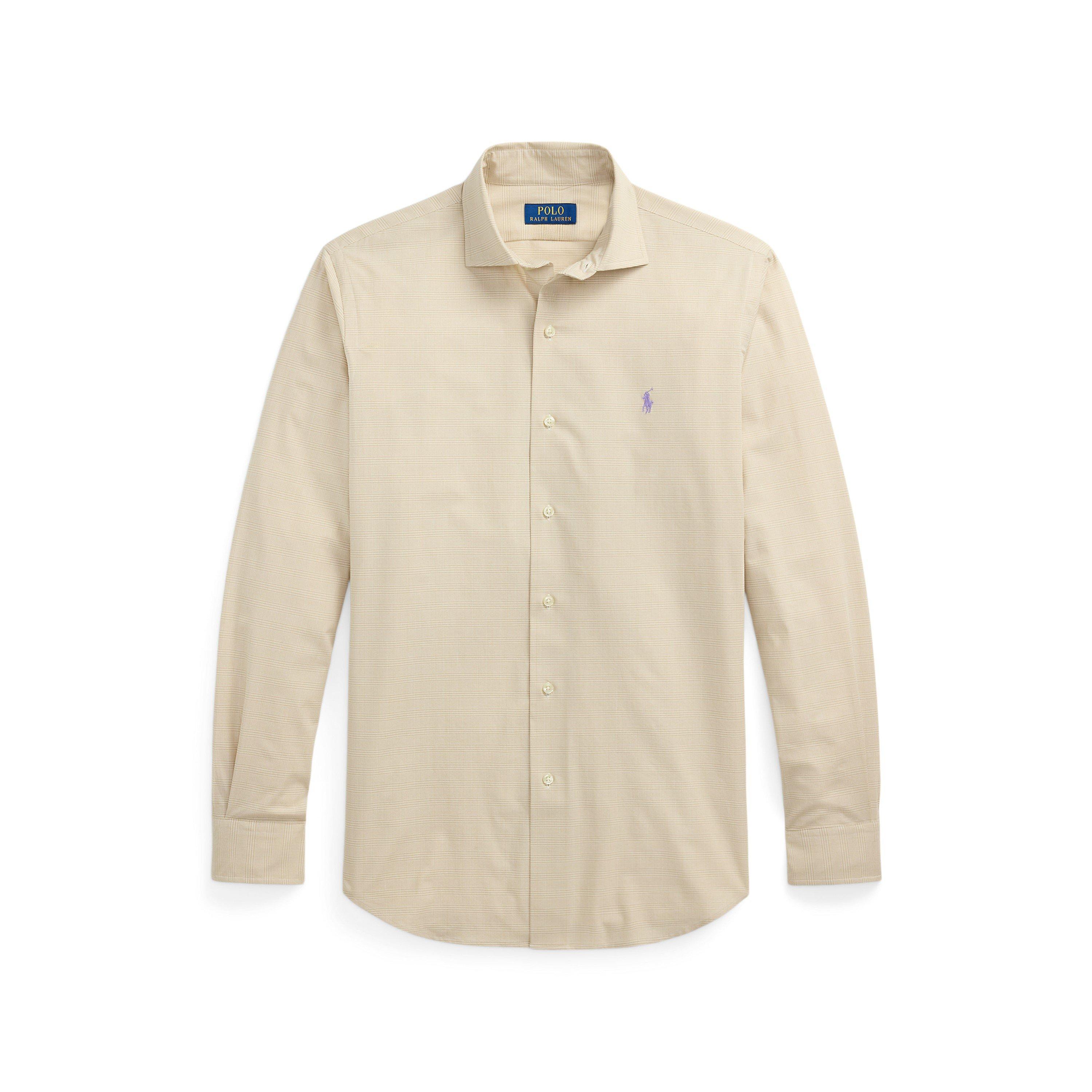 Polo Ralph Lauren Men's Poplin Check Long-Sleeve Patterned Shirt - Coastal Beige - L