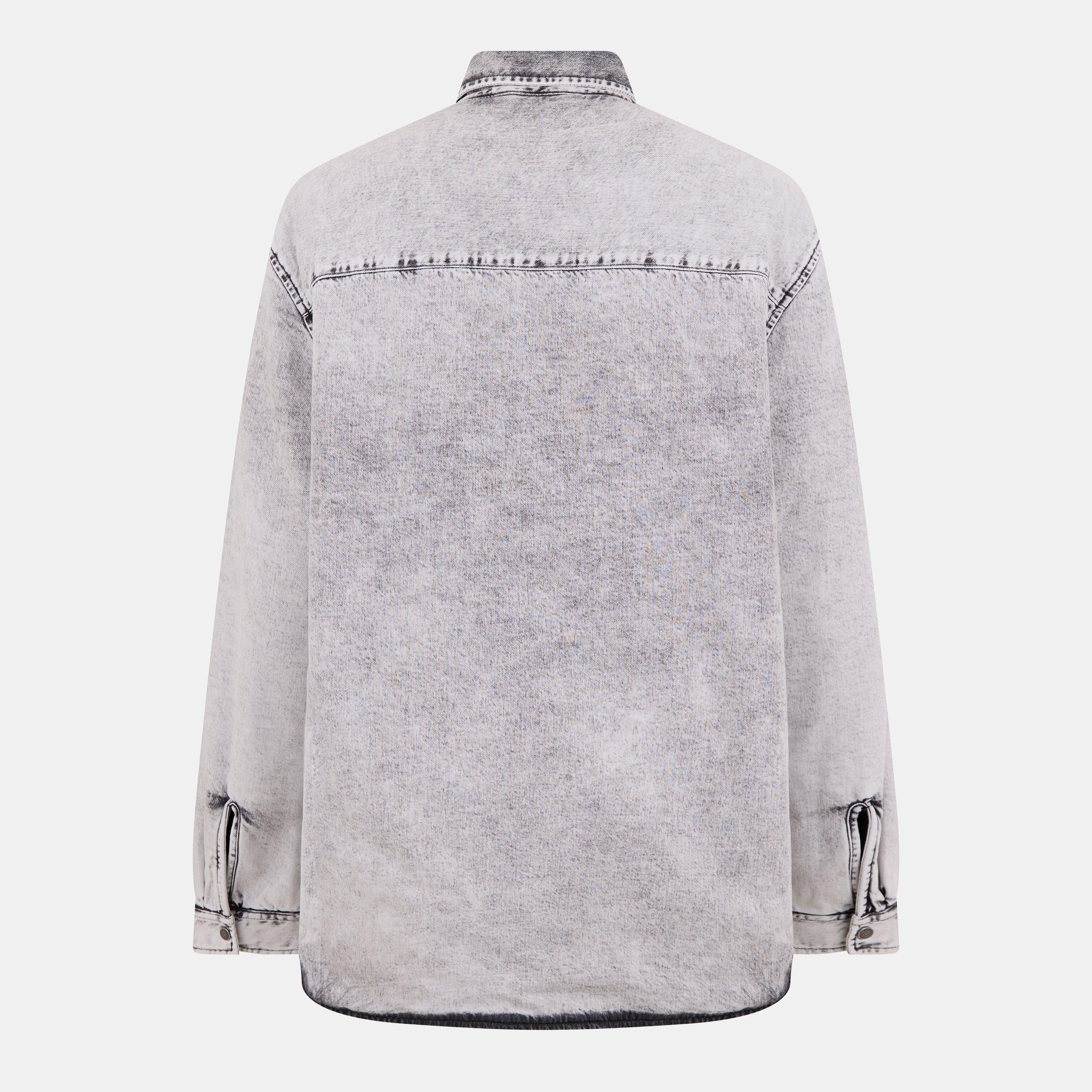 Black/Grey Denm - Diesel - Men's Long-Sleeve Plain Shirt - 2