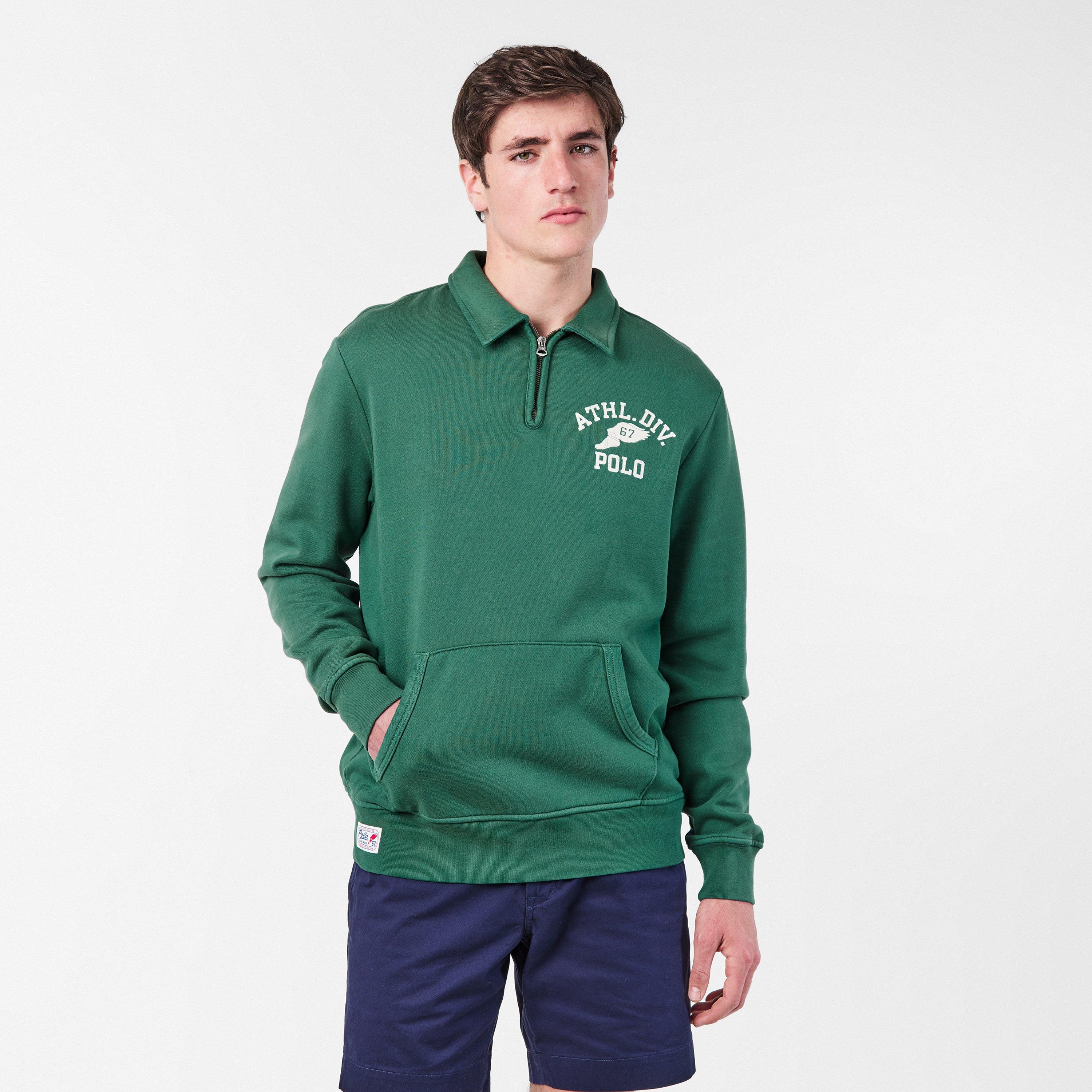 Washed Forest - Polo Ralph Lauren - Men's quarter Zip Fleece - 3