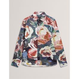 Ted Baker Ted Baker LS Regular Fit Large Painted Floral Shirt