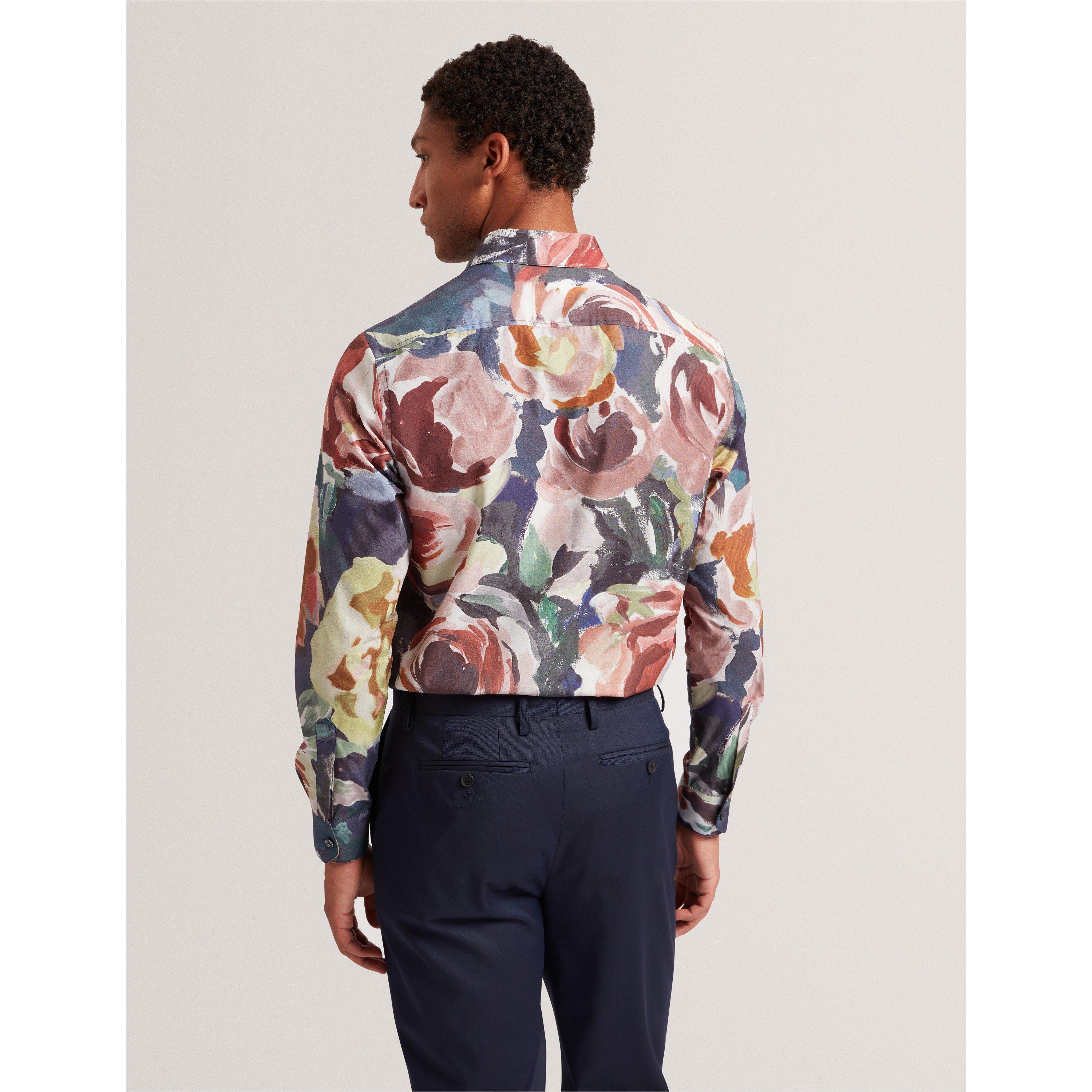 Multicol - Ted Baker - Men's Floral Long-Sleeve Patterned Shirt - 3
