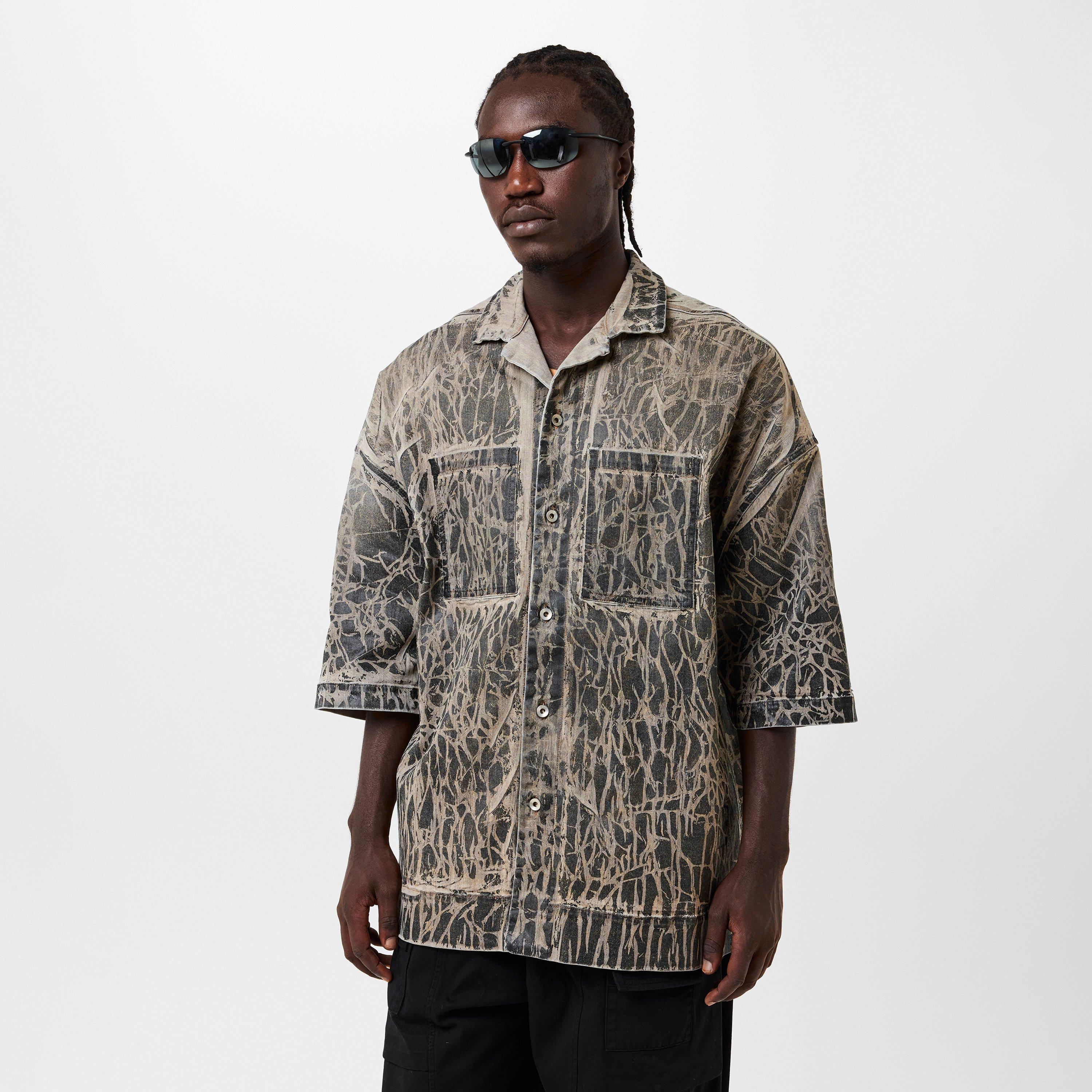 Black Foil 59 - Rick Owens Drkshdw - Men's Tommy Short-Sleeve Plain Shirt - 3