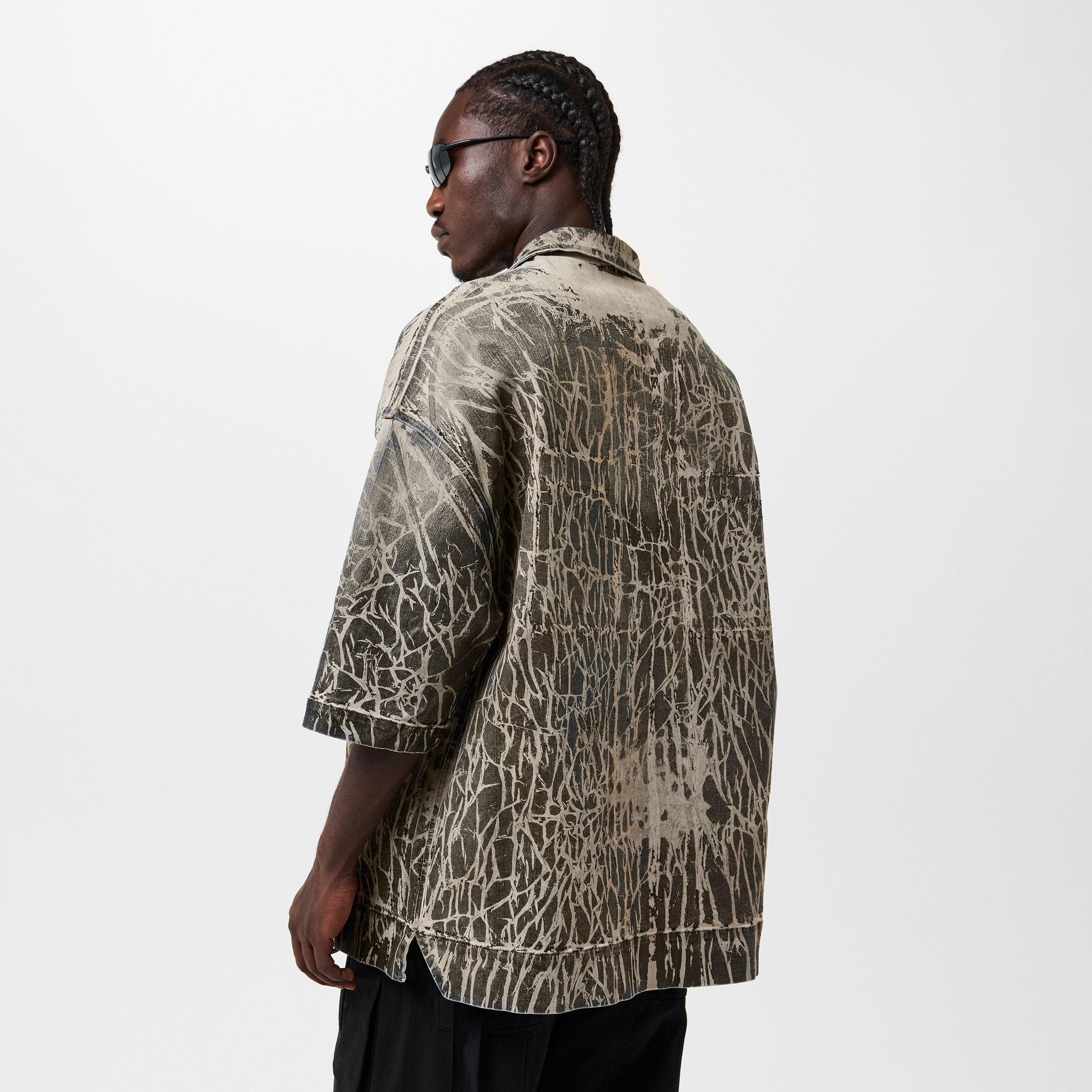 Black Foil 59 - Rick Owens Drkshdw - Men's Tommy Short-Sleeve Plain Shirt - 4