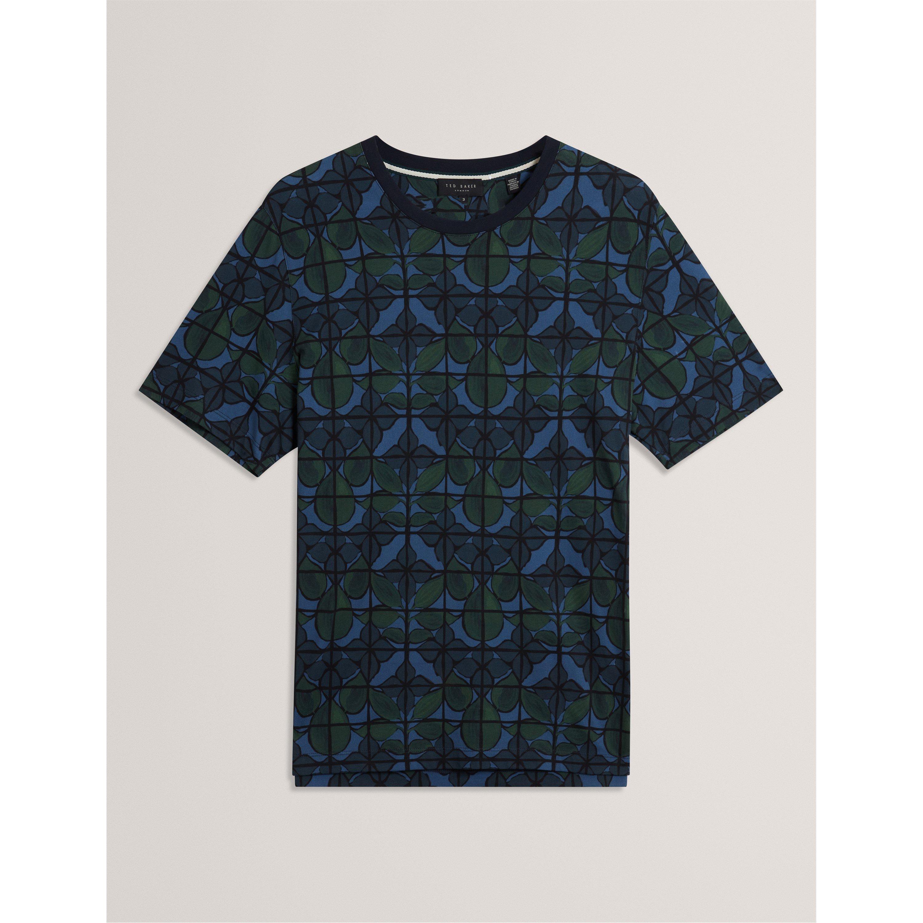 Ted Baker Men's Floral Long-Sleeve Patterned Shirt - Navy - M (3)