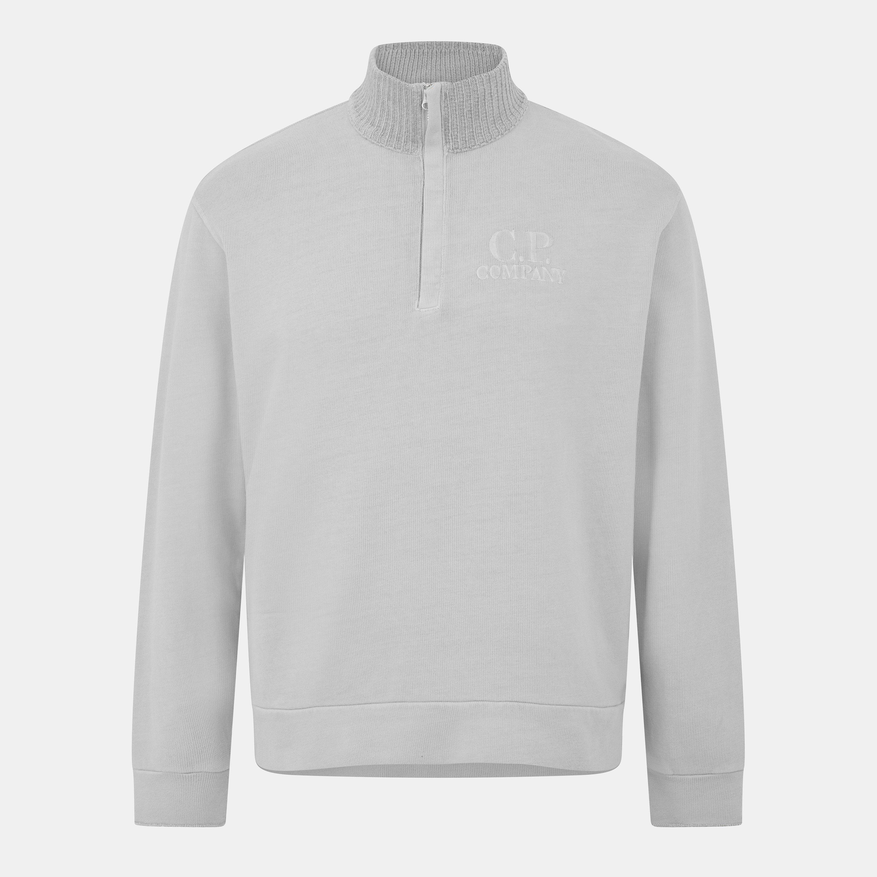 Cp Company Men's Polo Collar Sweatshirt - London Fog 331 - S (46)
