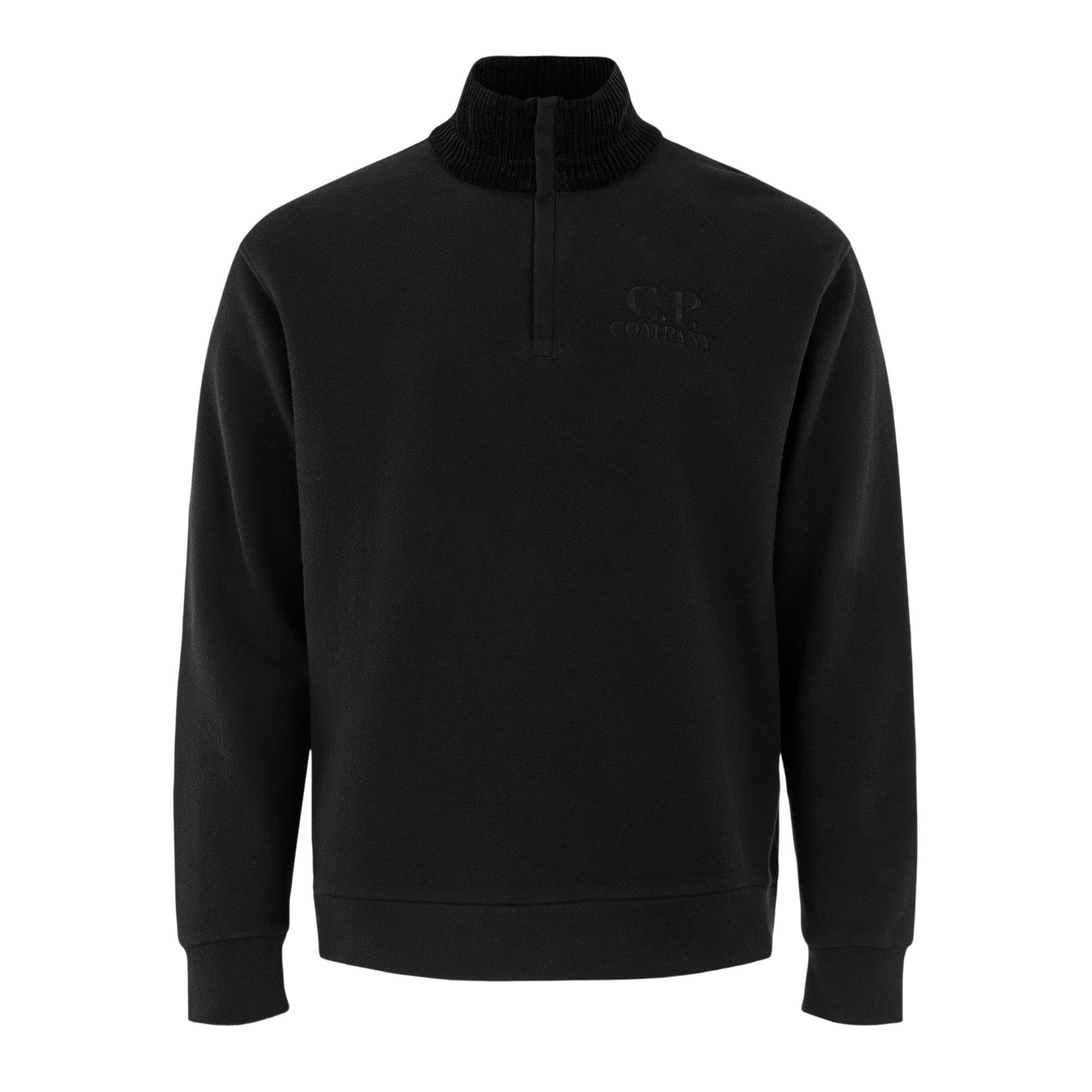 Cp Company Men's Polo Collar Sweatshirt - Black 999 - L (50)