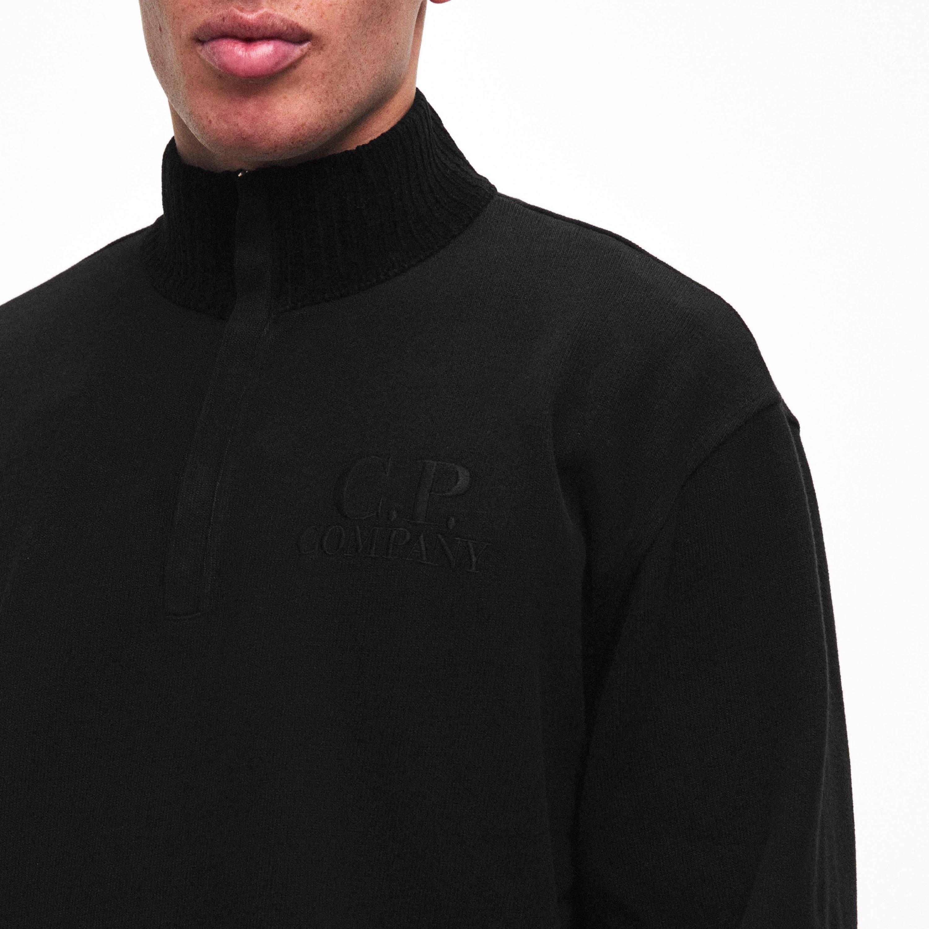 Black 999 - CP Company - Polo Collar Sweatshirt - 5