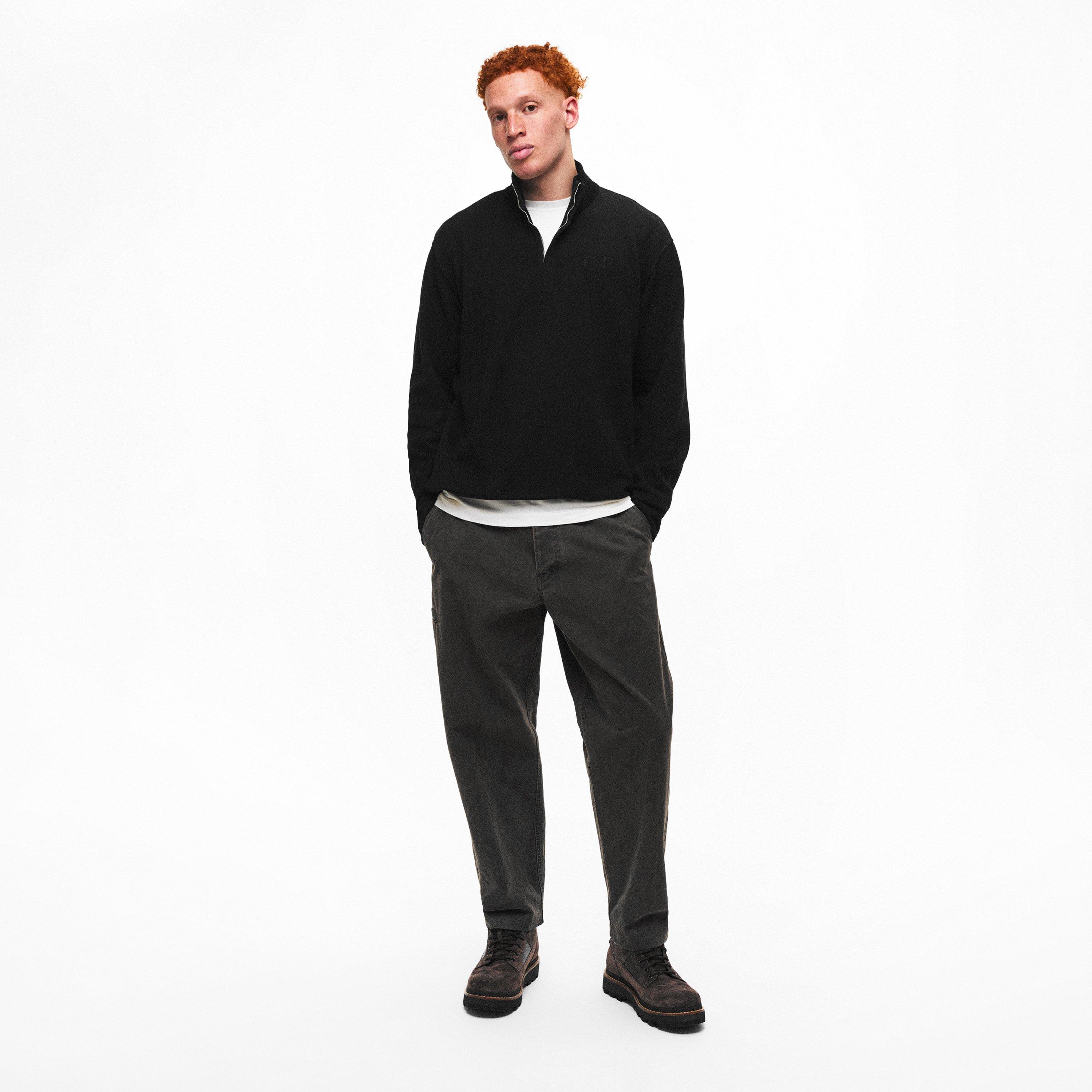 Black 999 - CP Company - Polo Collar Sweatshirt - 6
