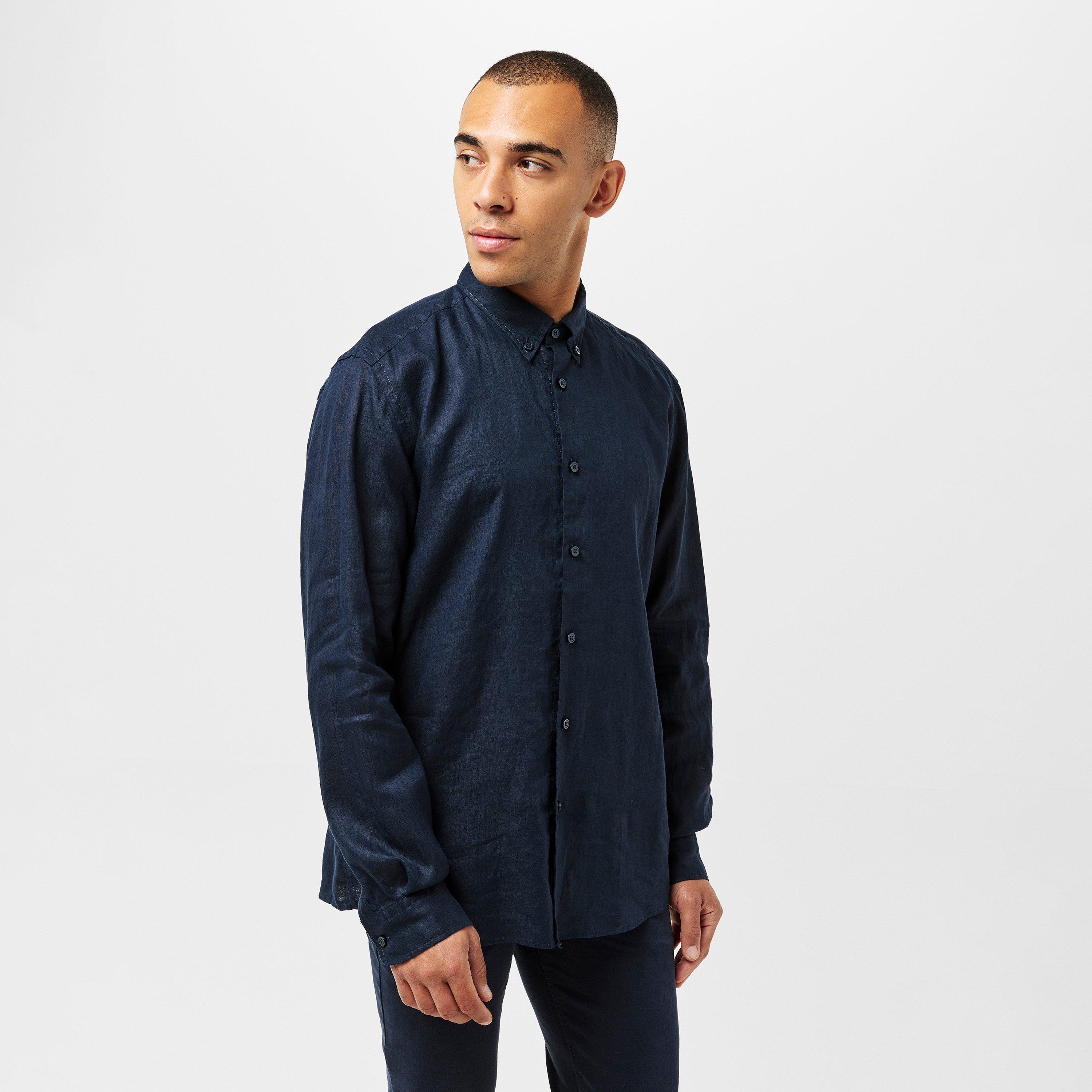 Dark Blue - Boss - Liam Oxford Long-Sleeve Shirt - 3