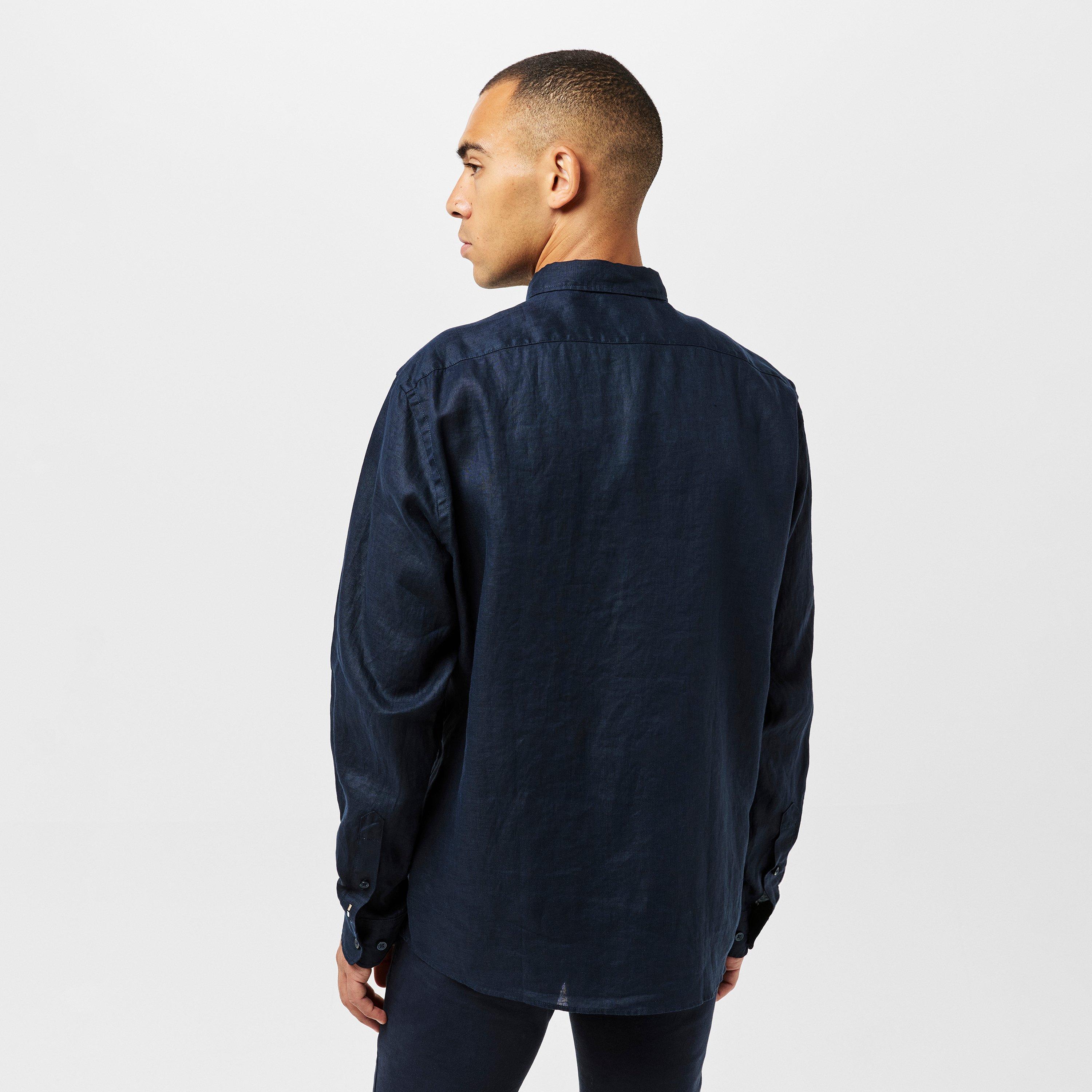 Dark Blue - Boss - Liam Oxford Long-Sleeve Shirt - 4