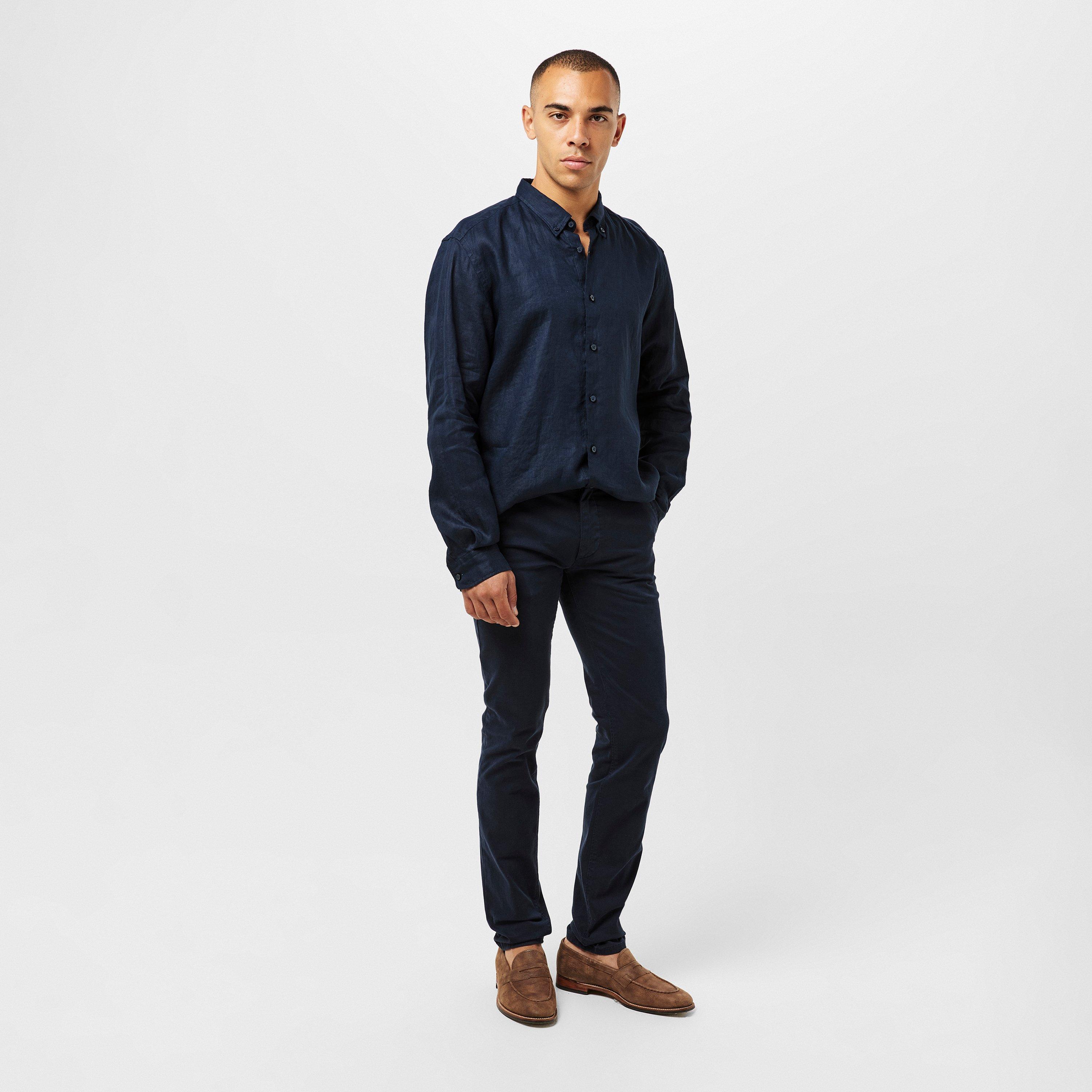 Dark Blue - Boss - Liam Oxford Long-Sleeve Shirt - 6
