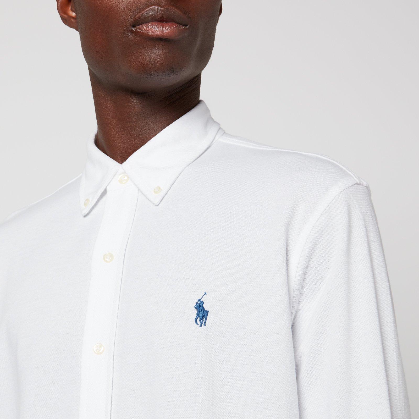 White - Ralph Lauren - Men's Long Sleeve Plain Shirt - 4