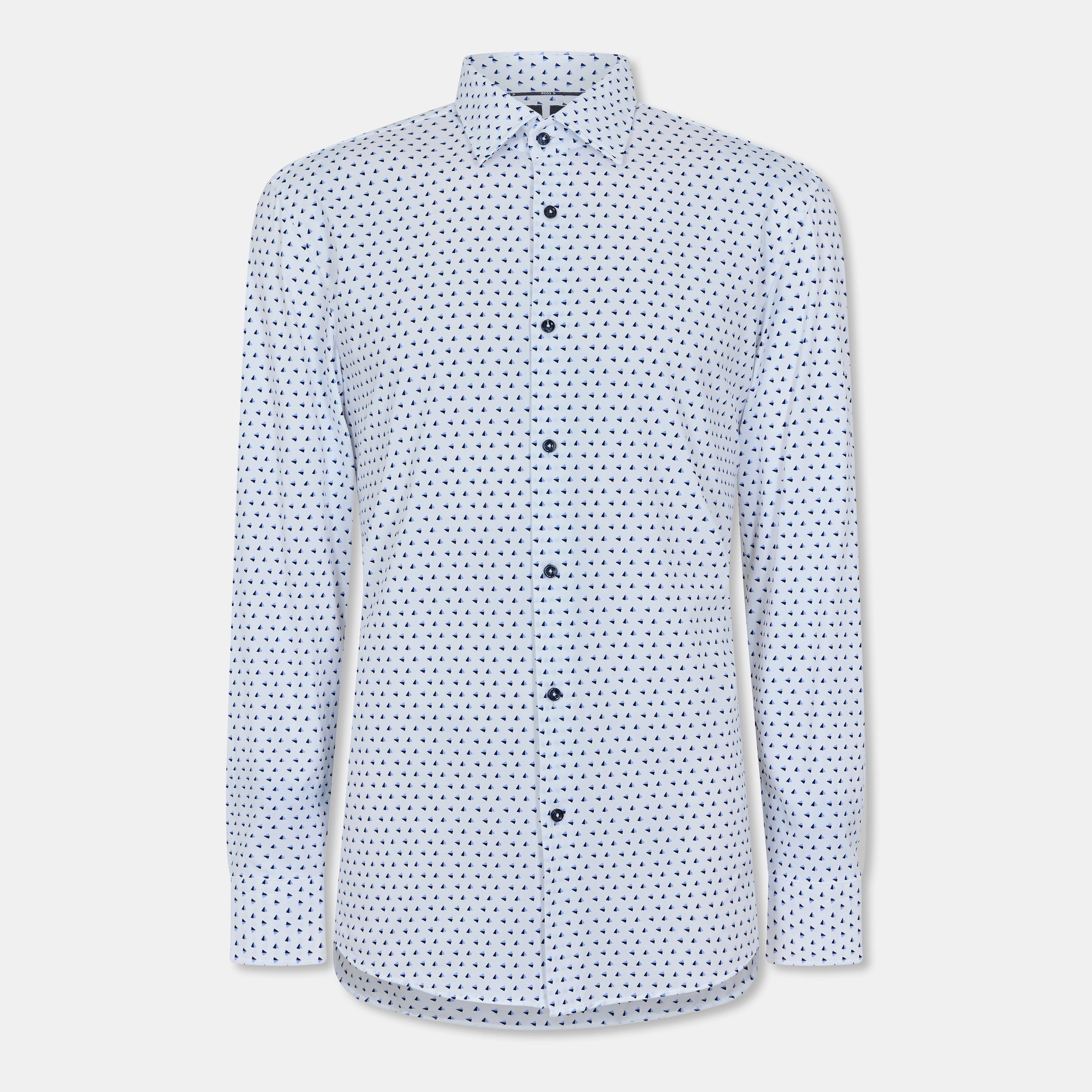 Light Blue - Boss - Hank Knitted 222 Long-Sleeve Shirt - 1