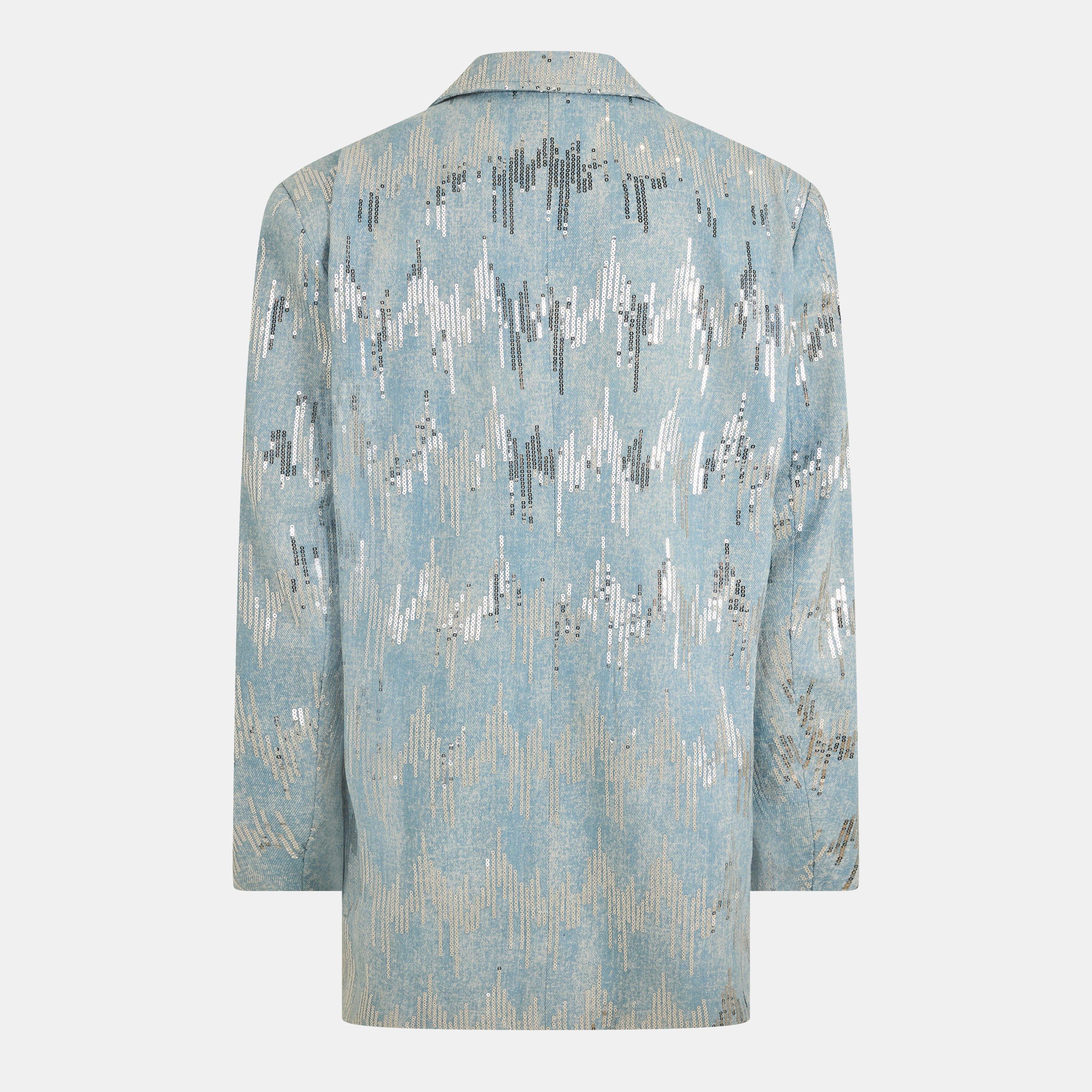 Blue - AmyLynn - Structured Denim Blazer - 2