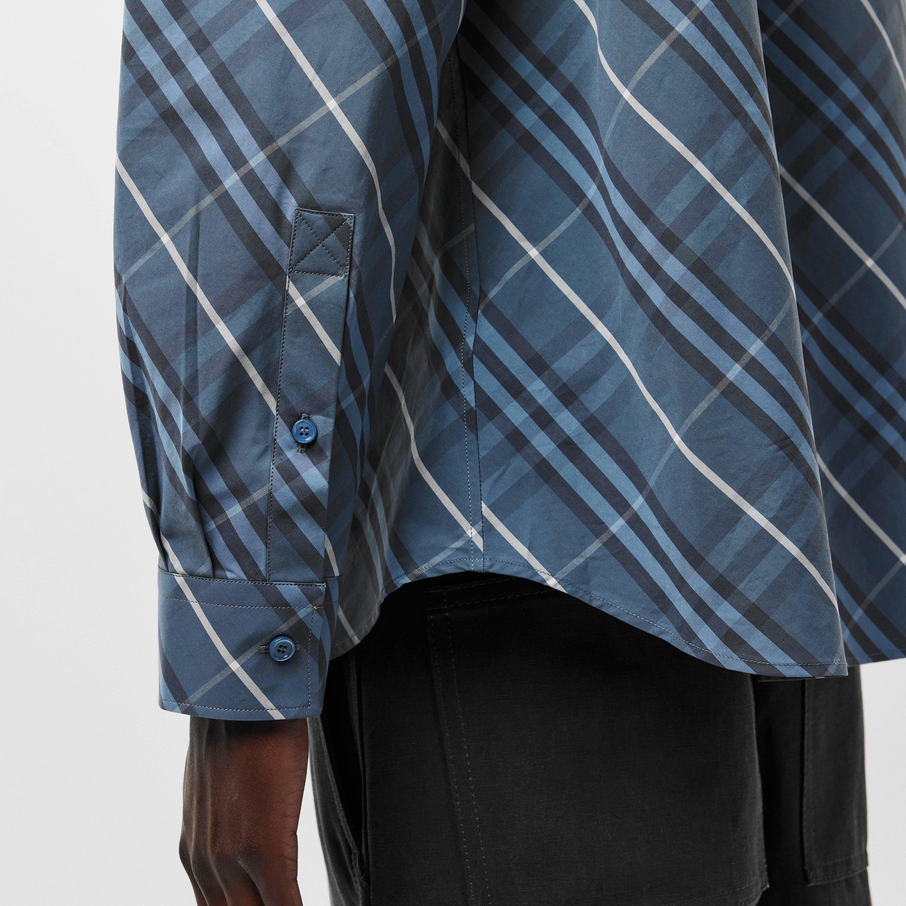 Pewter - Burberry - Men's Burberry Check Long-Sleeve Patterned Shirt - 5