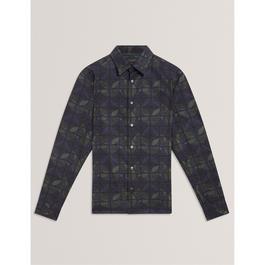 Ted Baker Ted Baker LS Regular Fit Floral Check