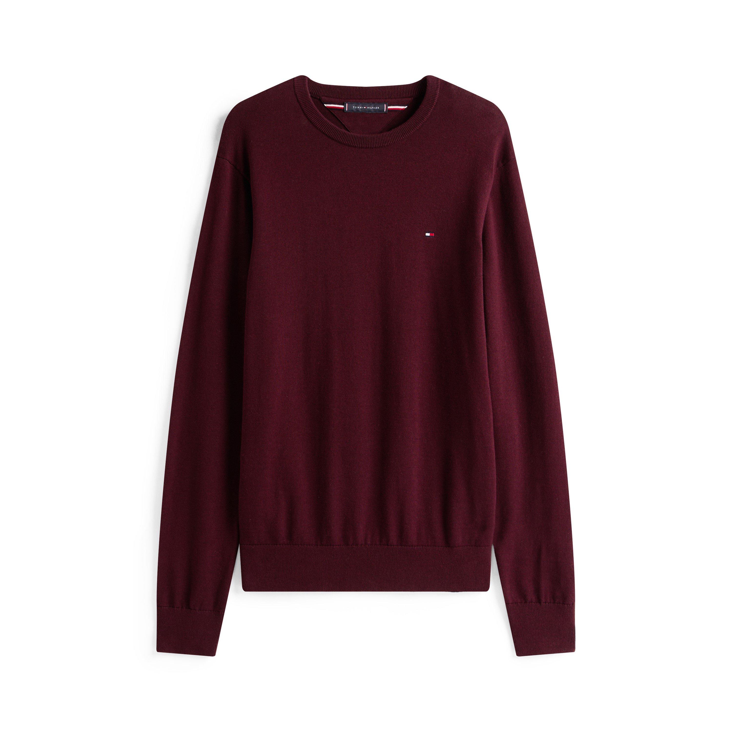 Tommy Hilfiger Men's Crew Neck Jumper - Deep Burg Xih - M