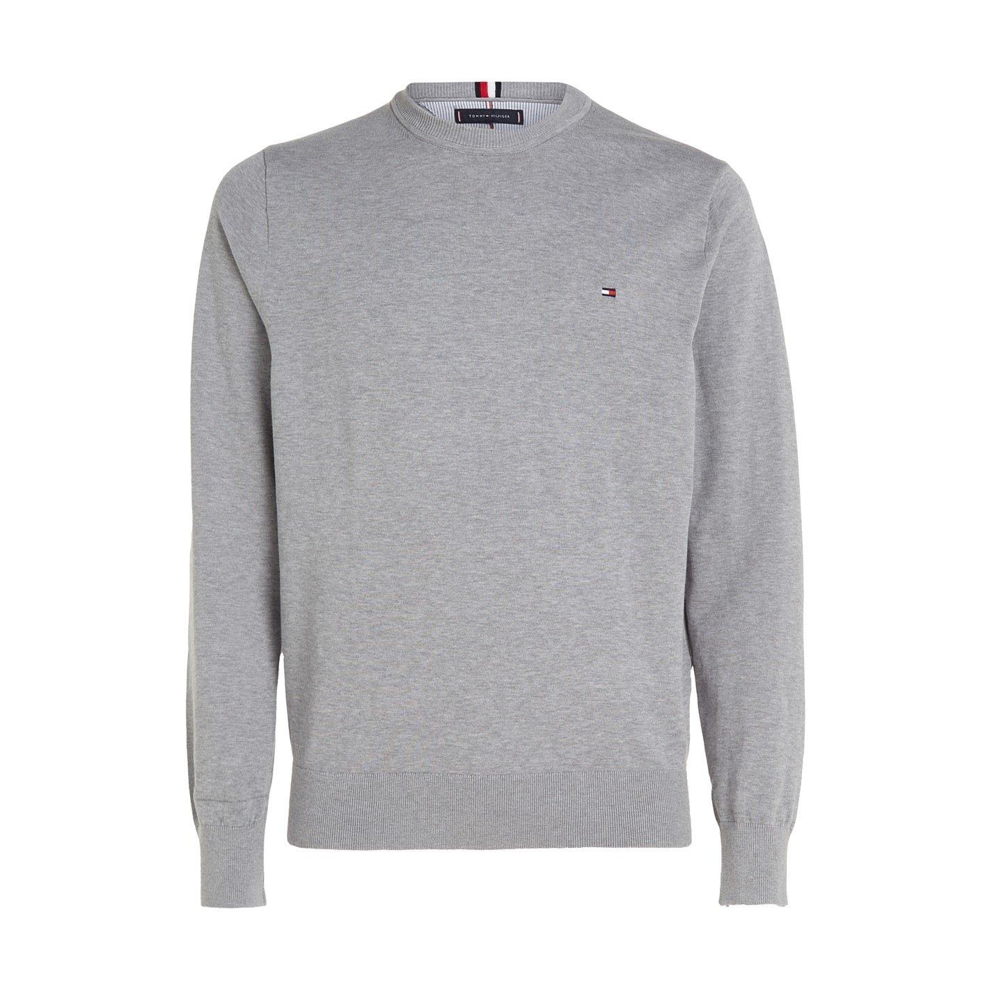 Tommy Hilfiger Crew Neck Jumper - Medium Grey P91 - Size 2XL